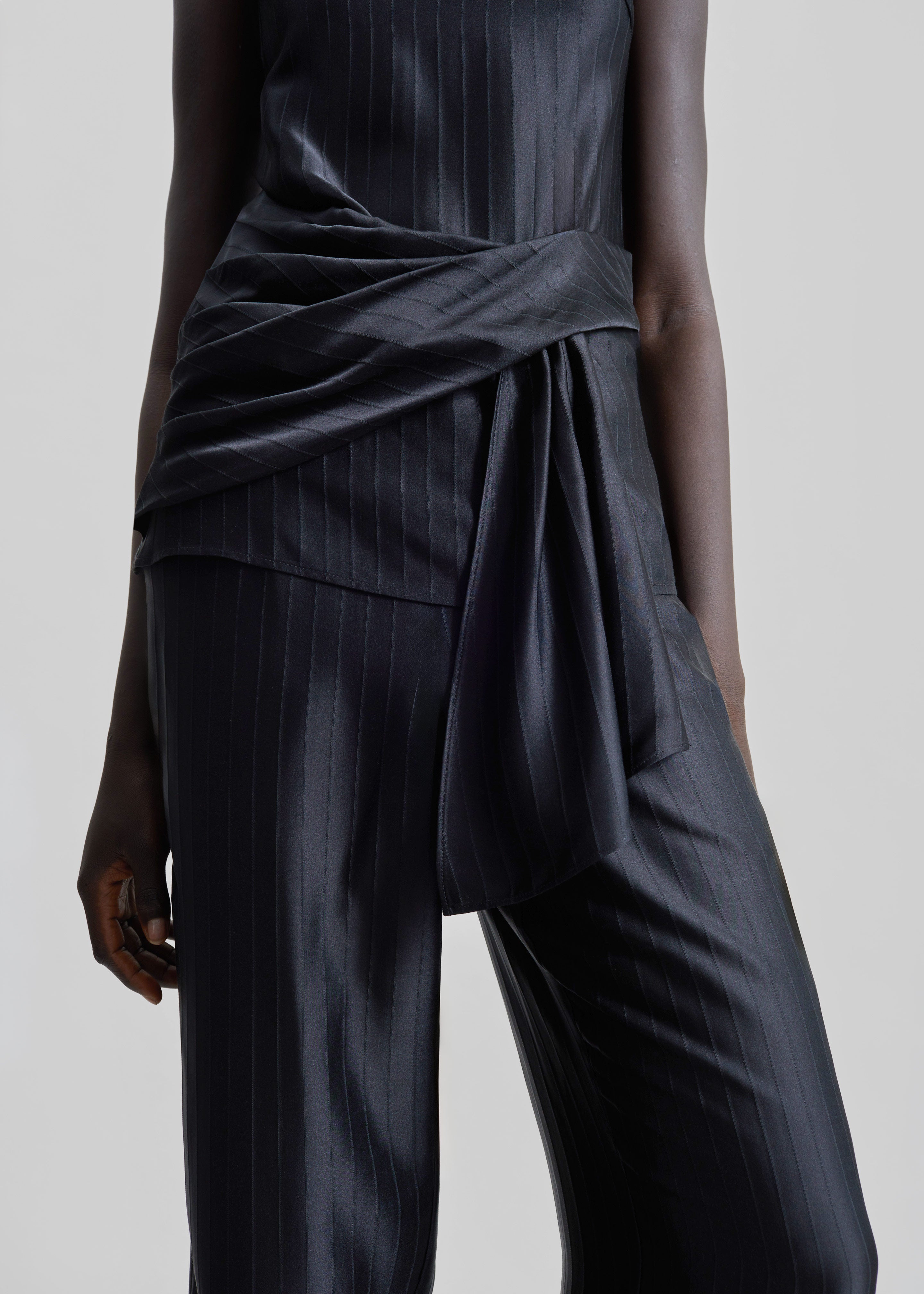 Loulou De Saison Fonda Draped Top - Black - 4