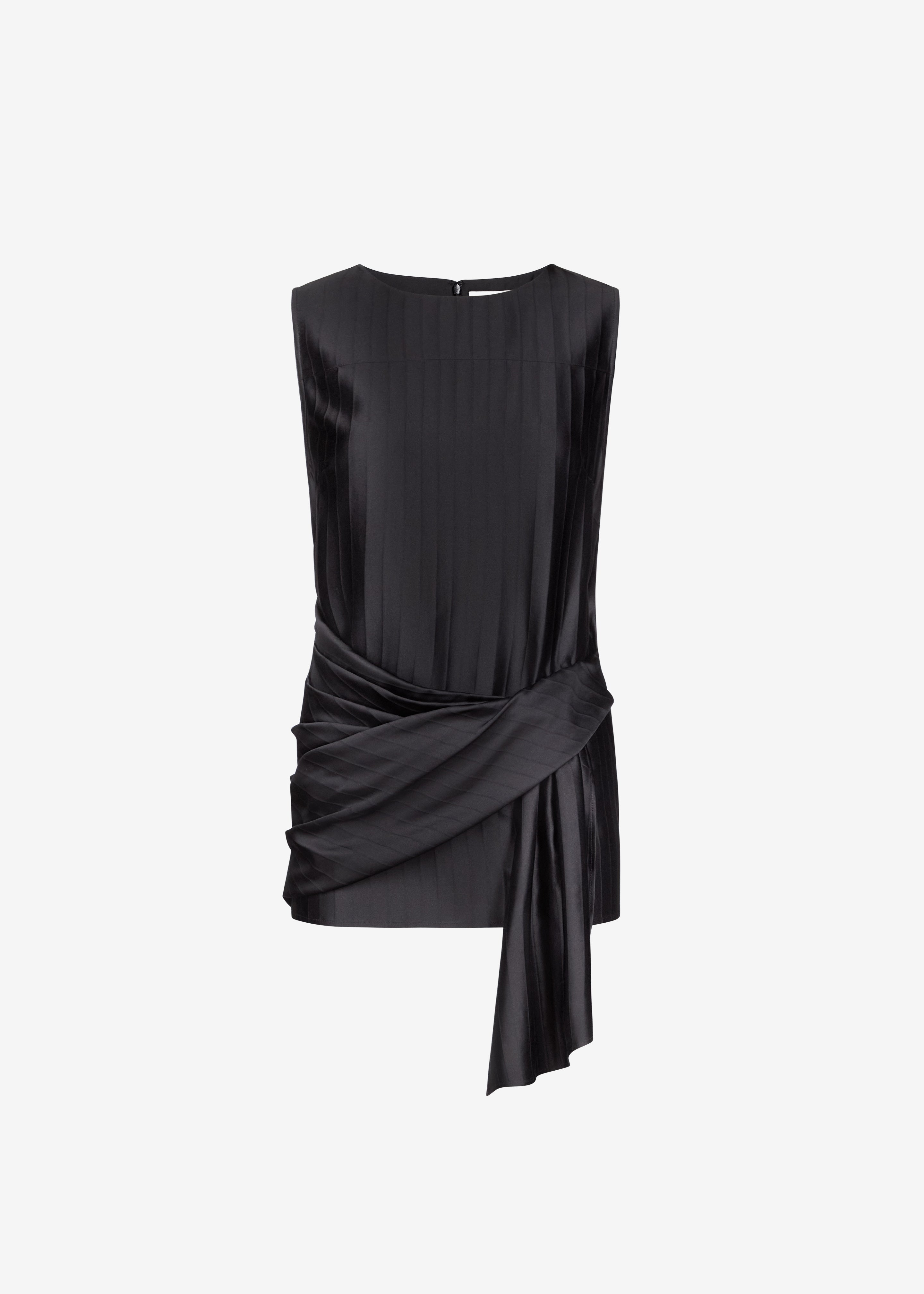 Loulou De Saison Fonda Draped Top - Black - 7