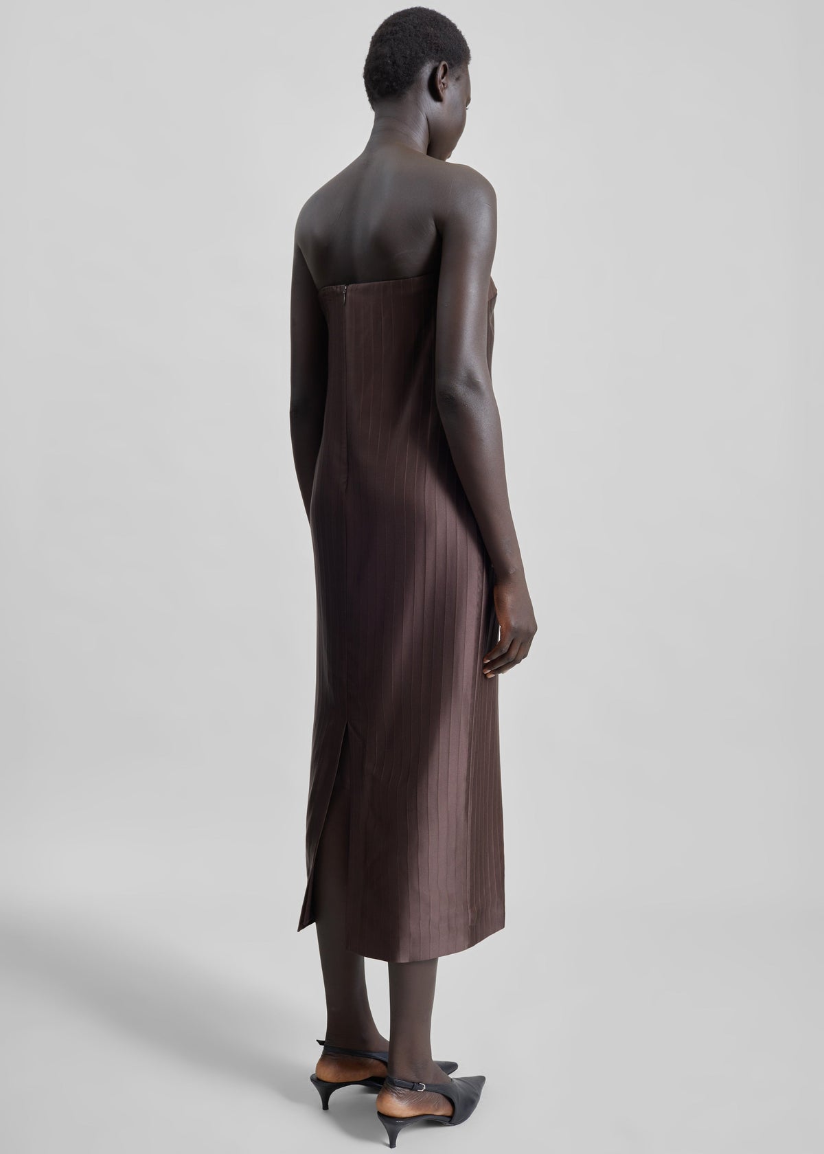 Loulou De Saison Giulia Bustier Dress - Dark Brown - 6