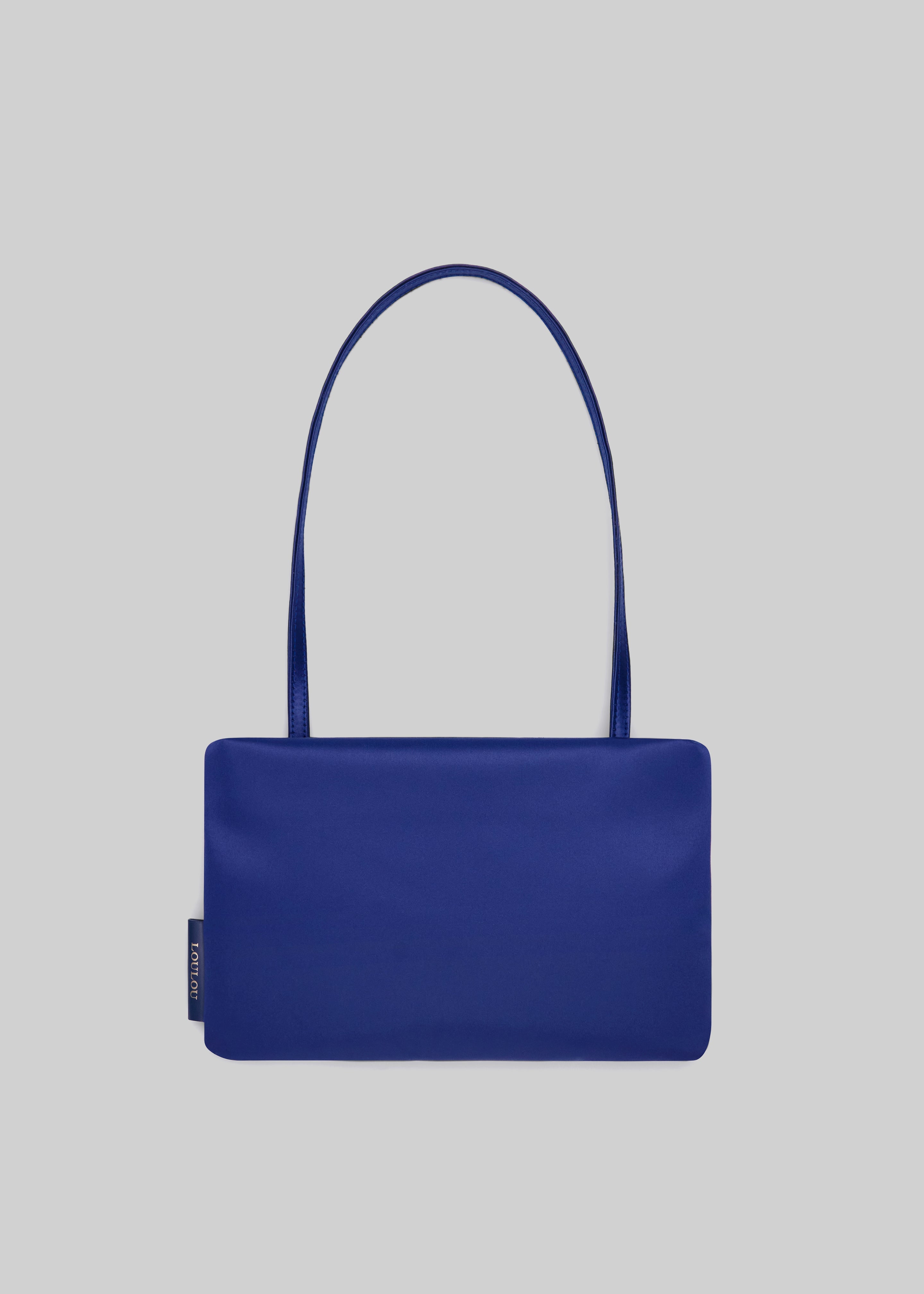 Loulou de Saison Grace Satin Baguette Bag - Navy - 1