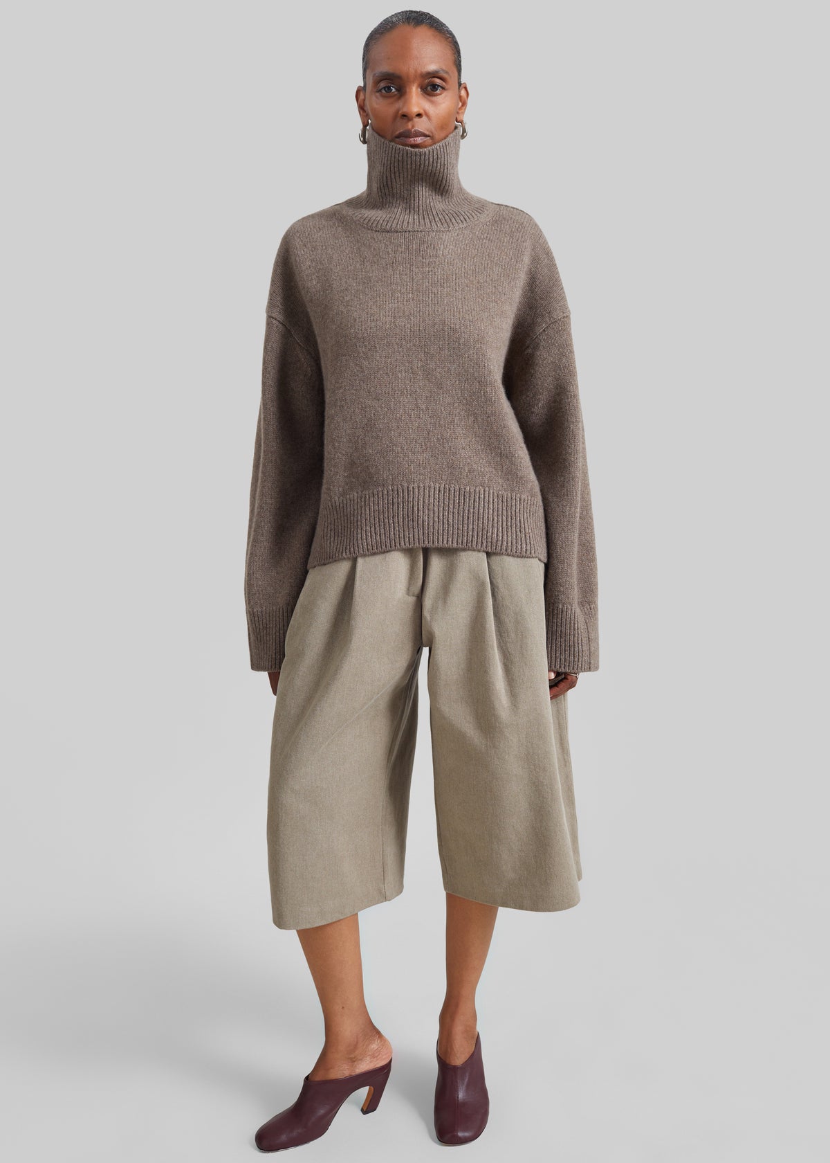 Shop the look image for Loulou de Saison Jonah Cashmere Sweater - Nutmeg Melange