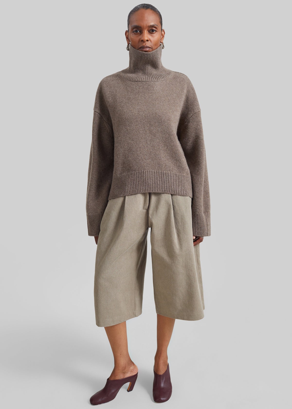 Loulou de Saison Jonah Cashmere Sweater - Nutmeg Melange