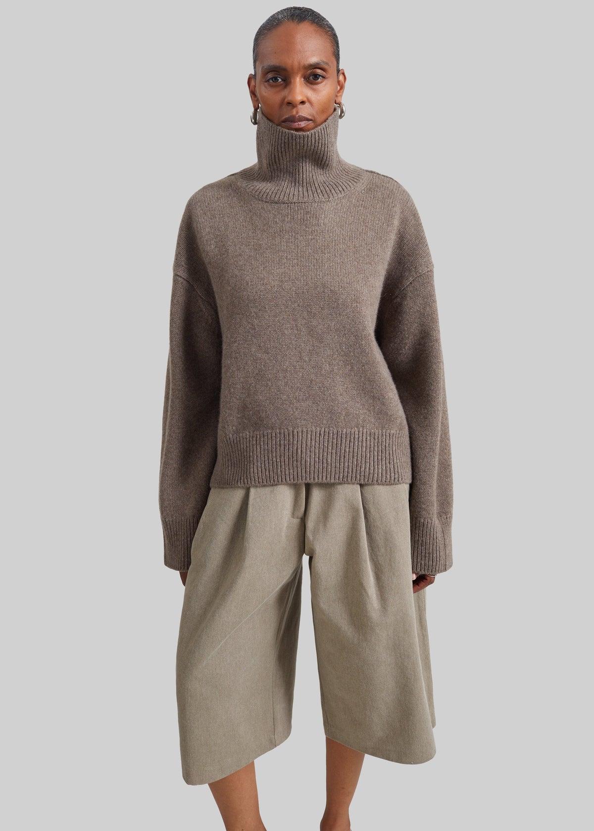 Loulou de Saison Jonah Cashmere Sweater - Nutmeg Melange
