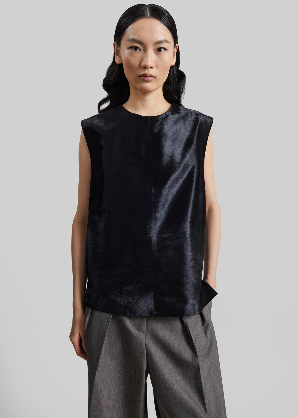 Loulou de Saison top Juni droit sans manches - Noir - 1