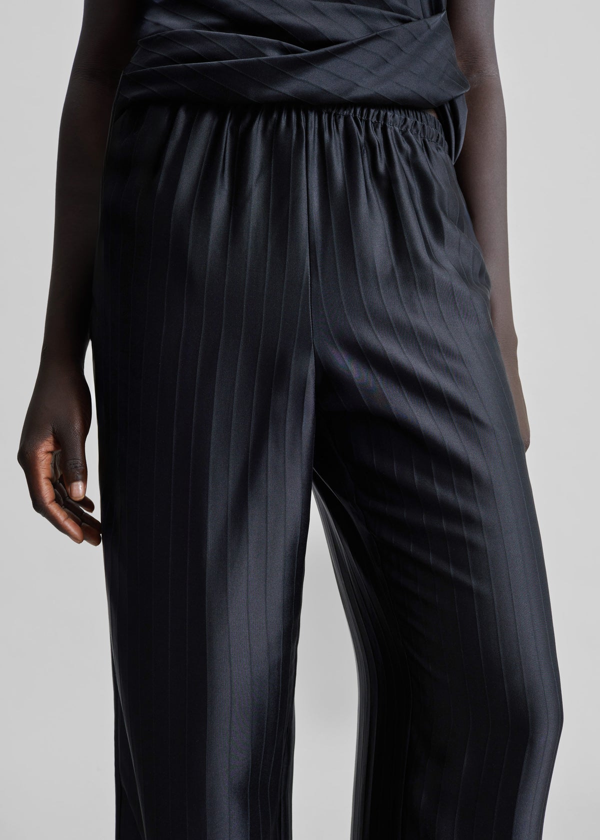 Loulou De Saison Kadala Silk Blend Trousers - Black - 4