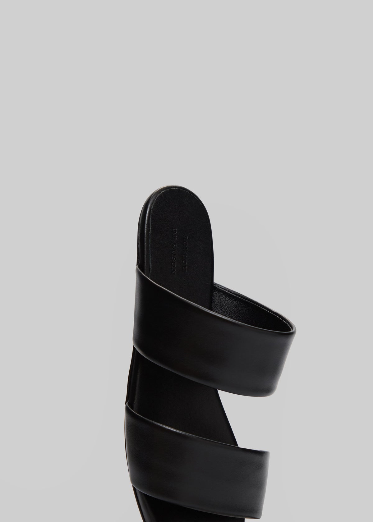 Loulou de Saison Kairo Flat Slide Sandals - Black - 5