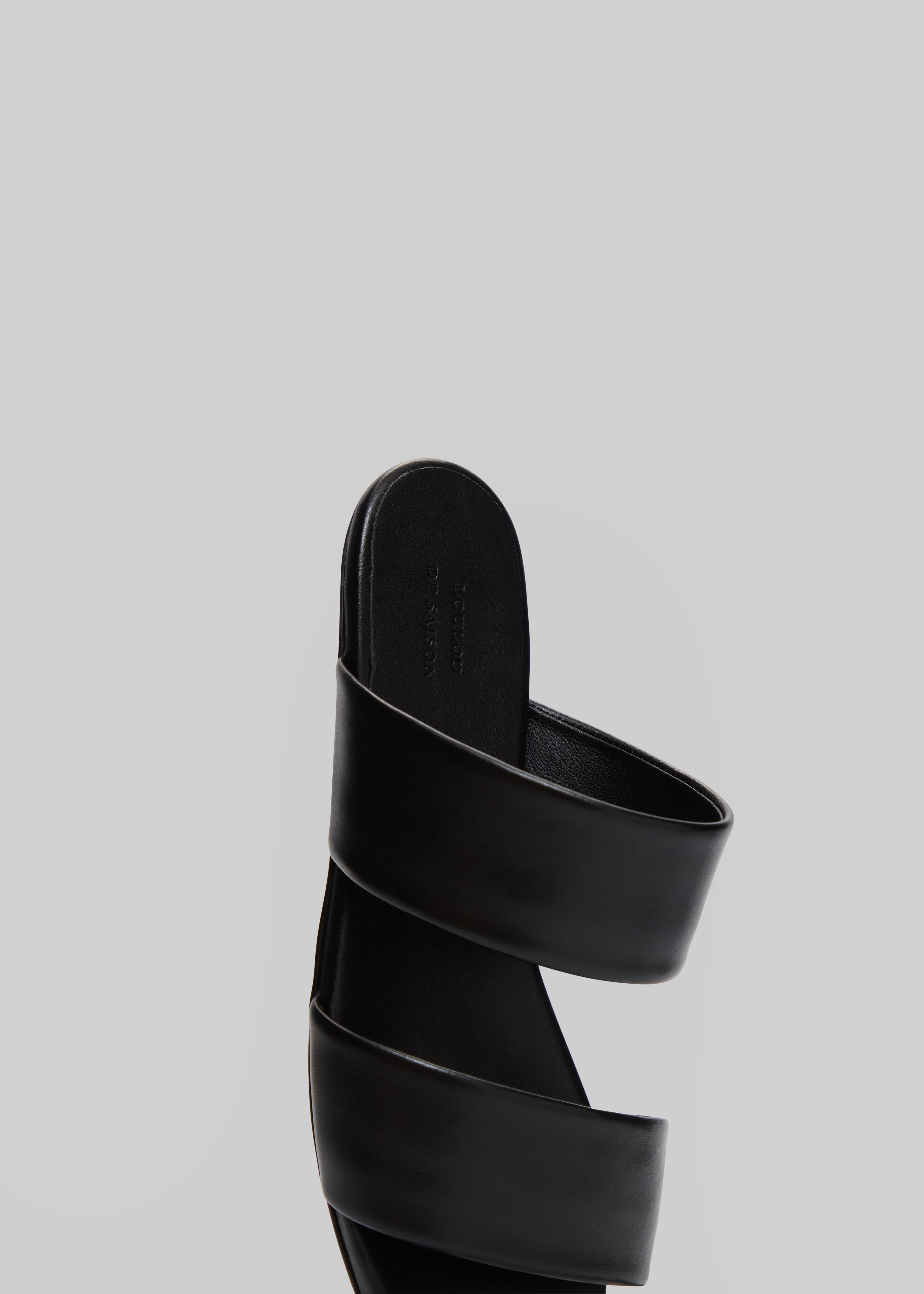 Loulou de Saison Kairo Flat Slide Sandals - Black - 5