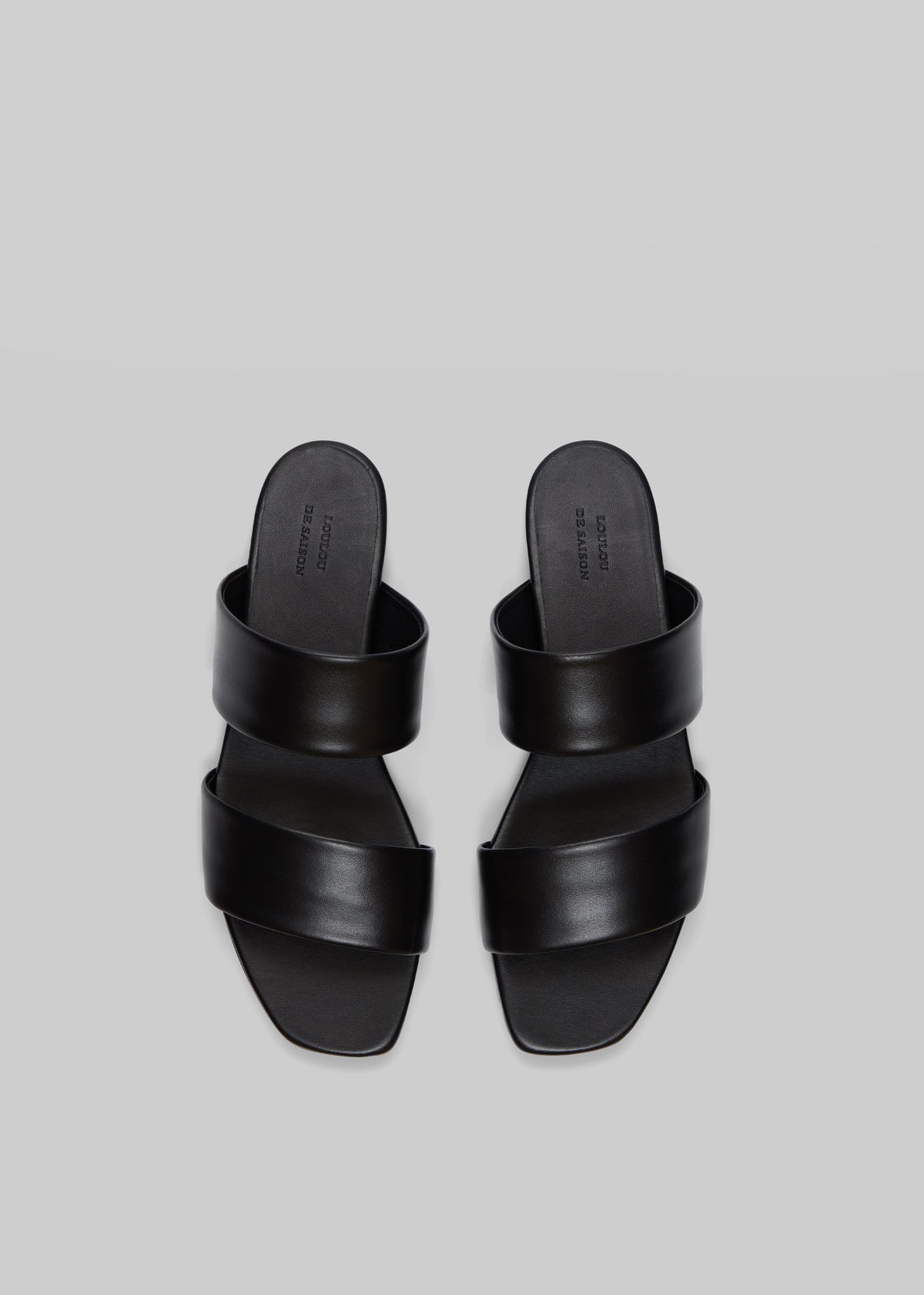 Loulou de Saison Kairo Flat Slide Sandals - Black - 1