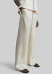 Loulou de Saison Lars Silk Twill Trousers - Ivory