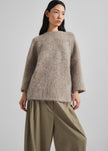 Loulou de Saison Mae Short Sleeve Sweater - Taupe Melange