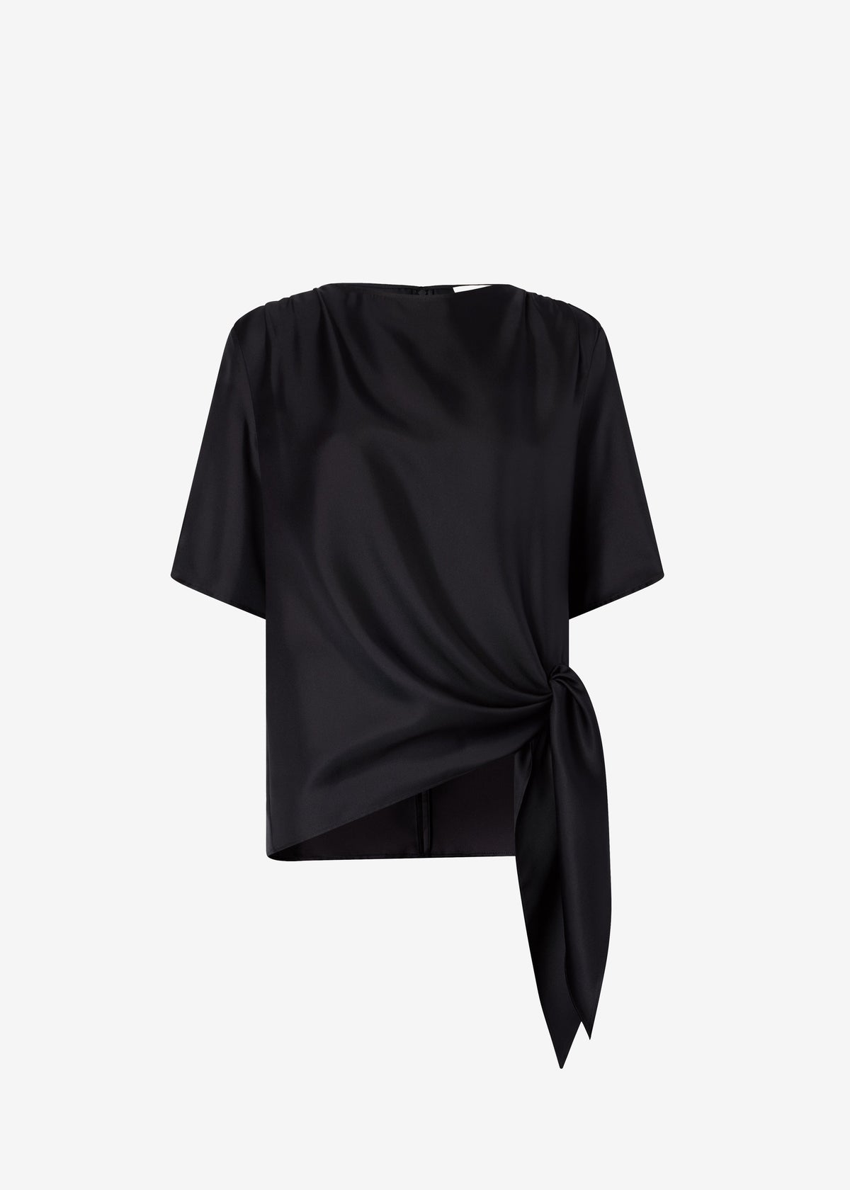 Loulou De Saison Mano Asymmetric Silk Top - Black - 7