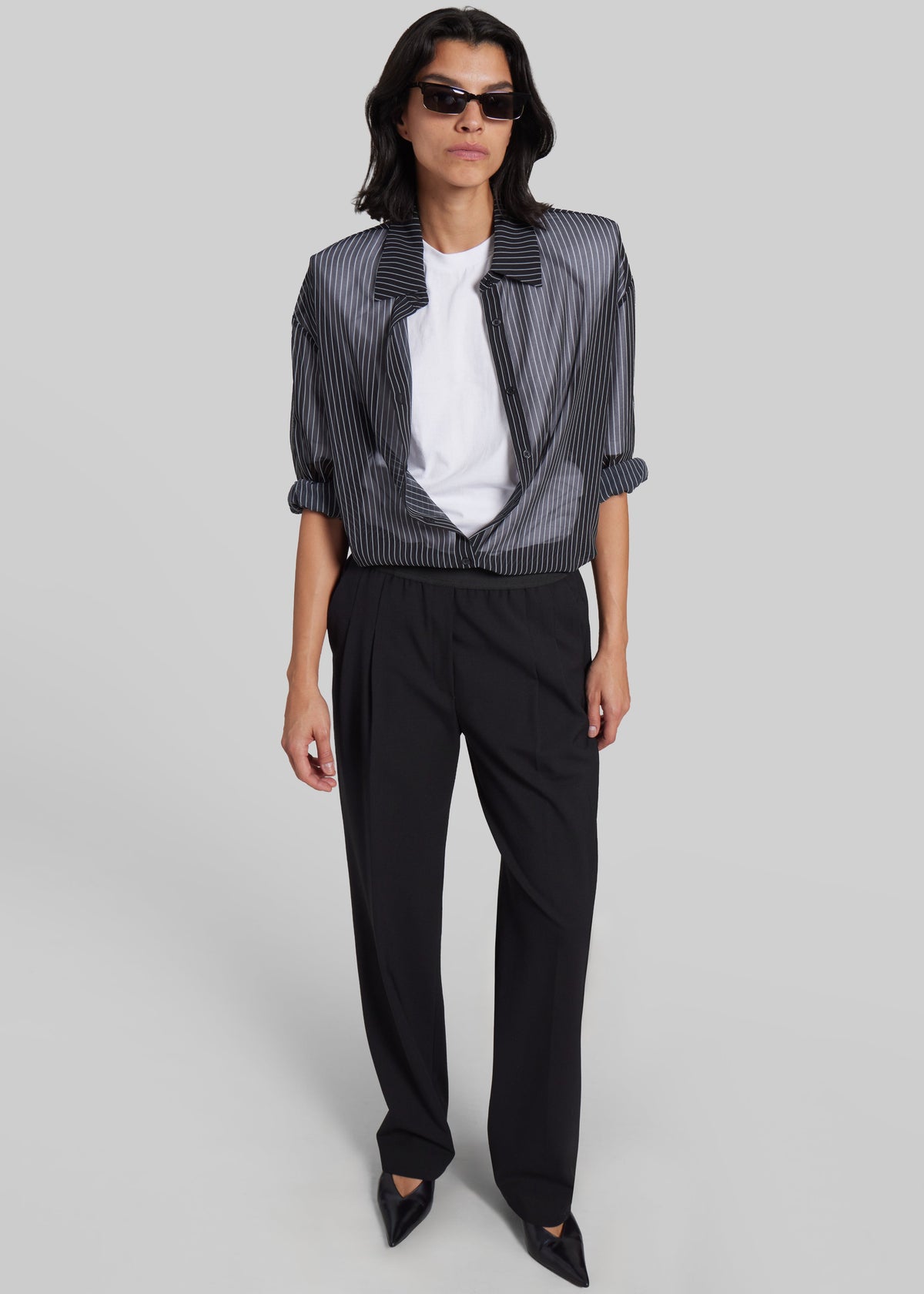 Loulou de Saison Niro Elastic Waistband Pants - Black - 4