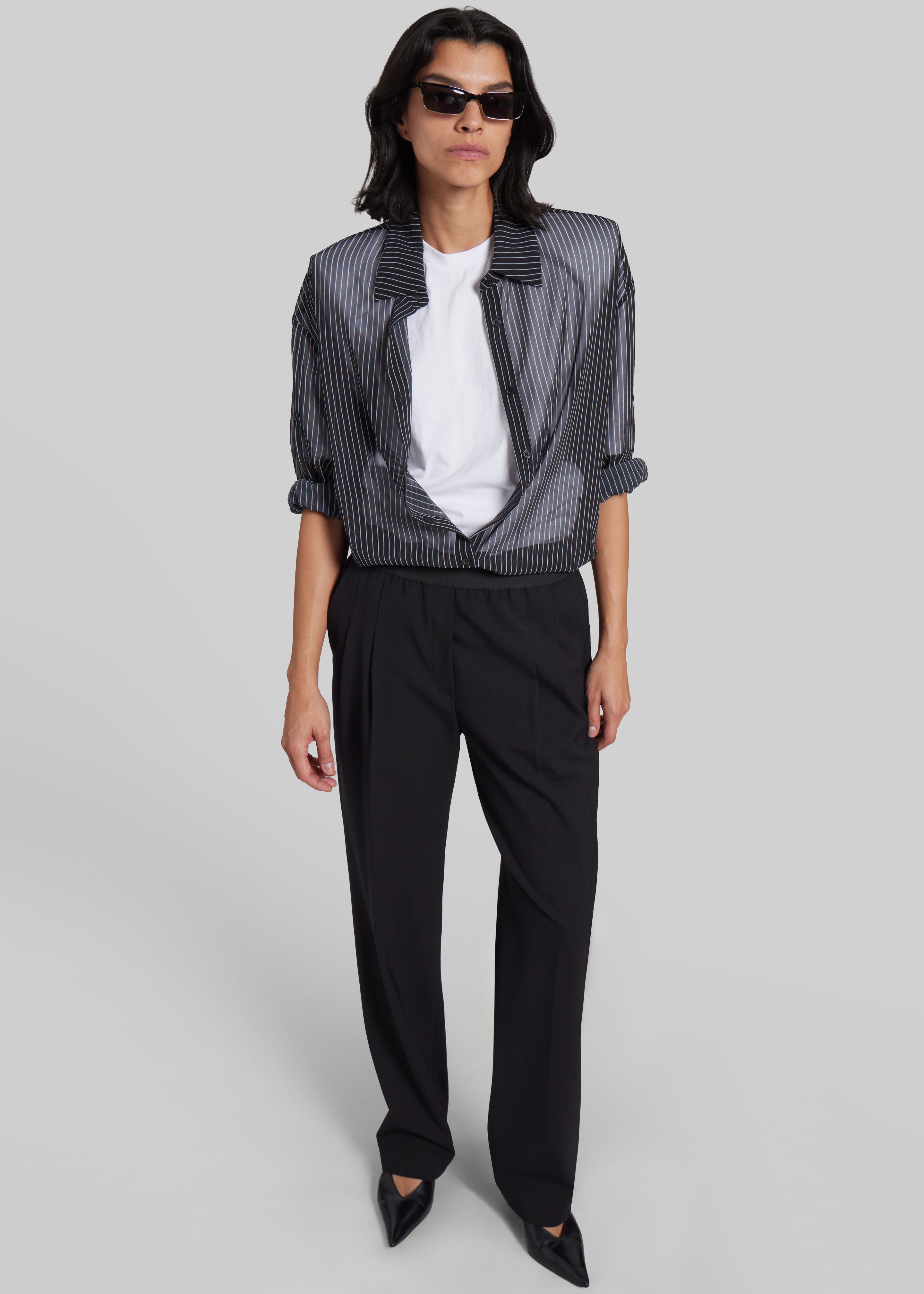 Loulou de Saison Niro Elastic Waistband Pants - Black - 4