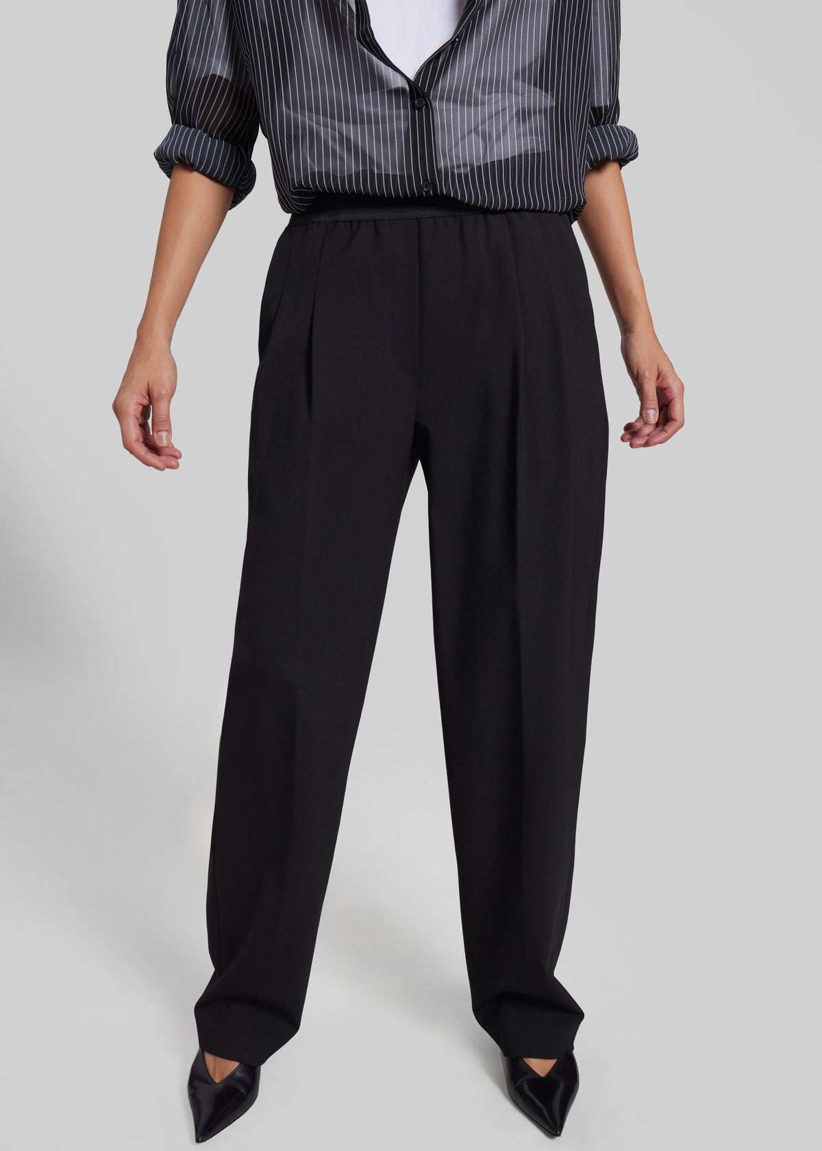 Loulou de Saison Niro Elastic Waistband Pants - Black - 5