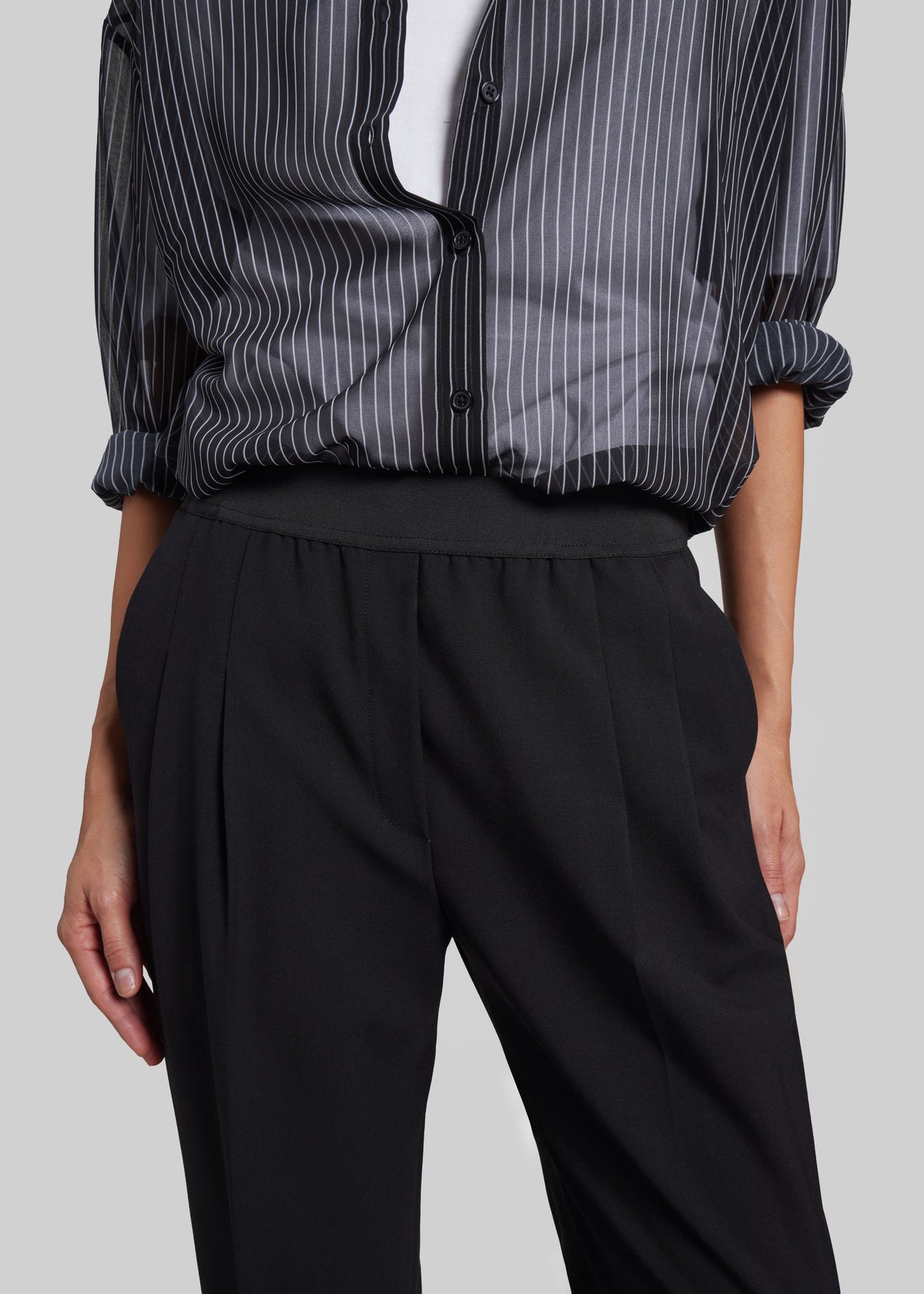 Loulou de Saison Niro Elastic Waistband Pants - Black - 3