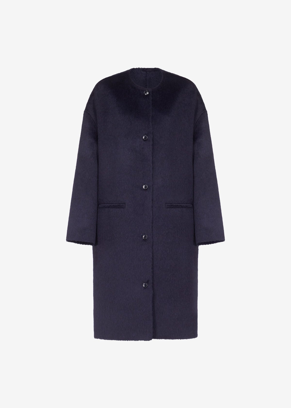 Loulou de Saison manteau Orson à coupe ovale - Bleu marine