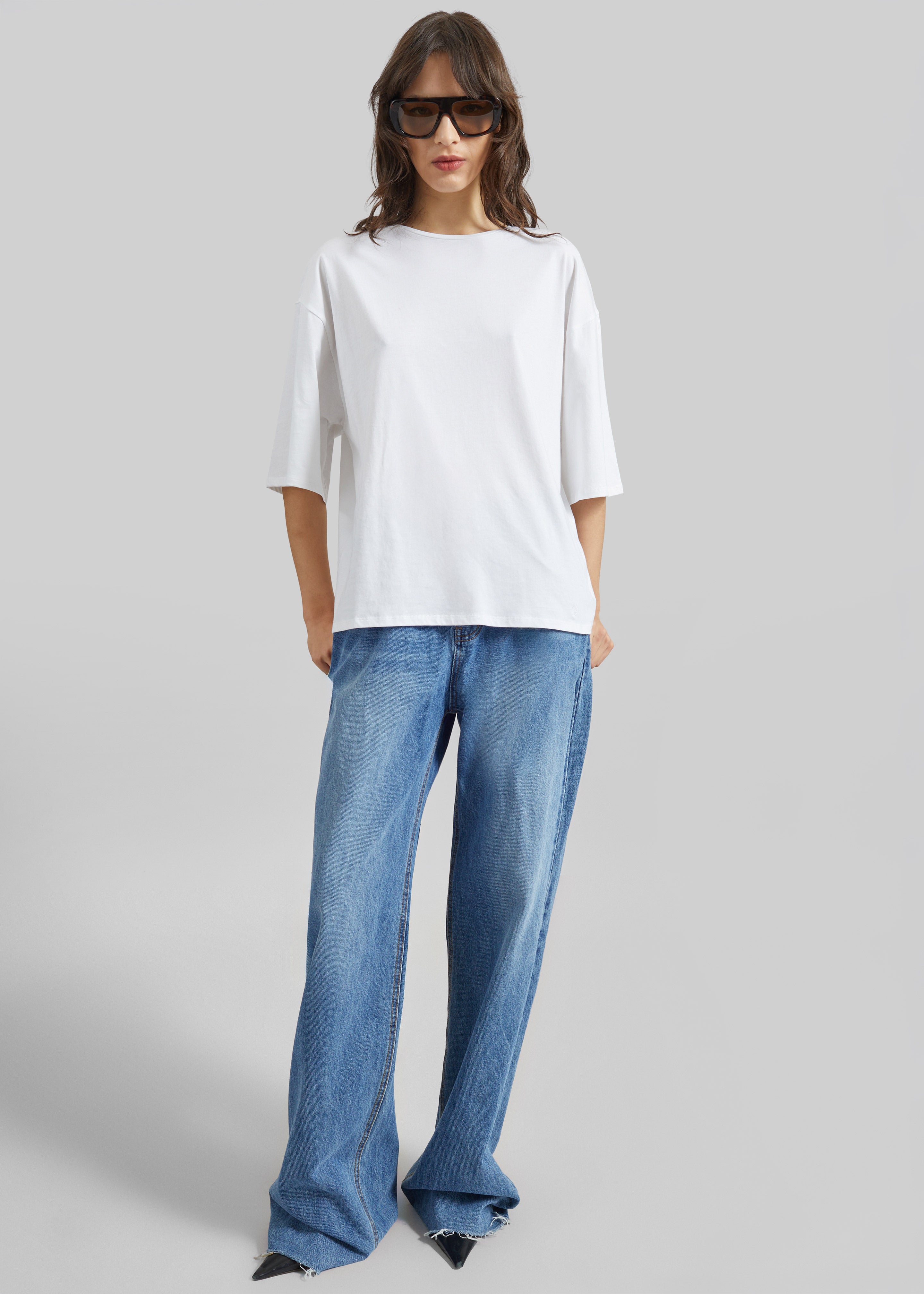 Loulou de Saison Osis Oversized T-Shirt - White - 4