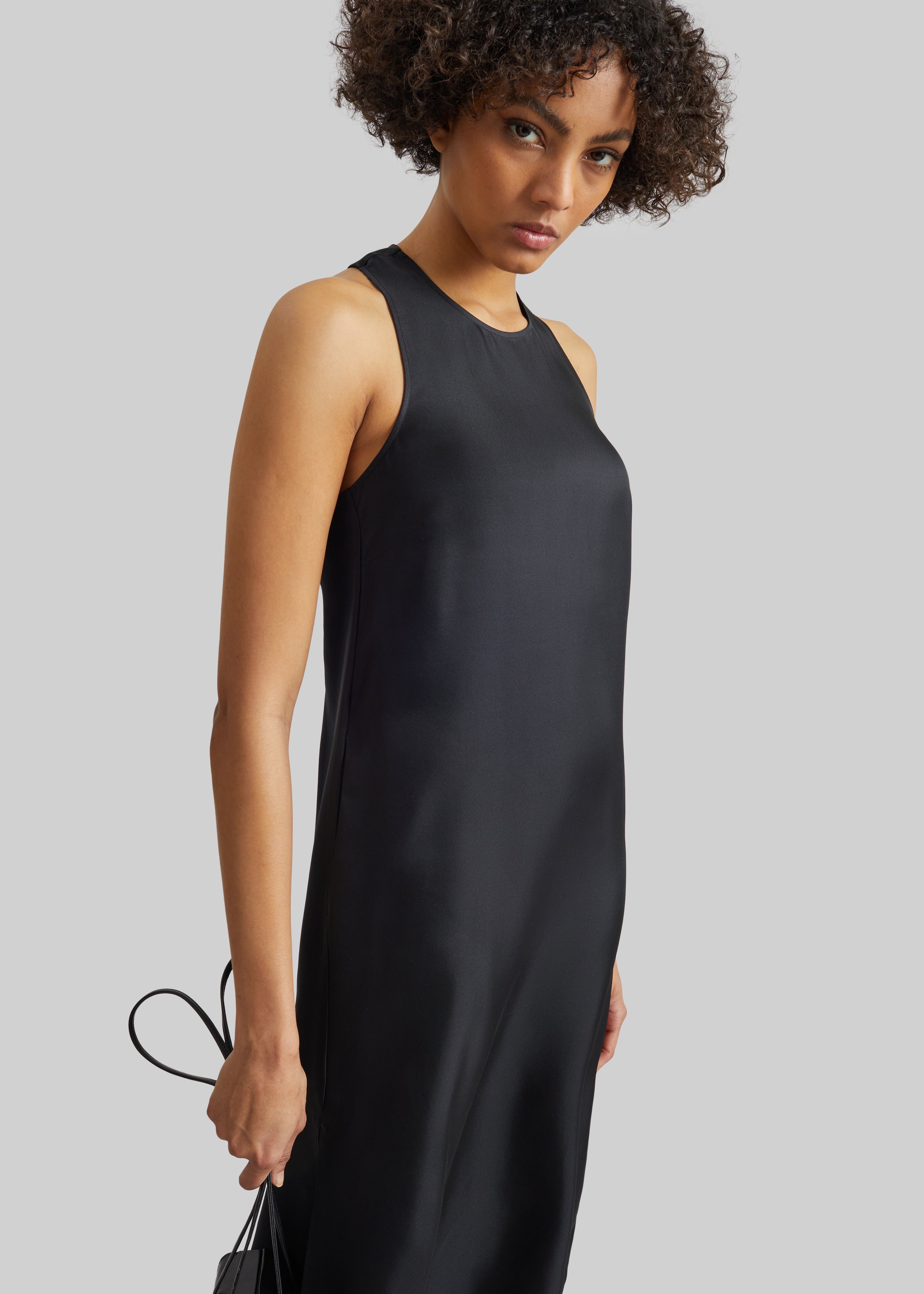 Loulou de Saison Paloma Long Silk Dress - Black - 4