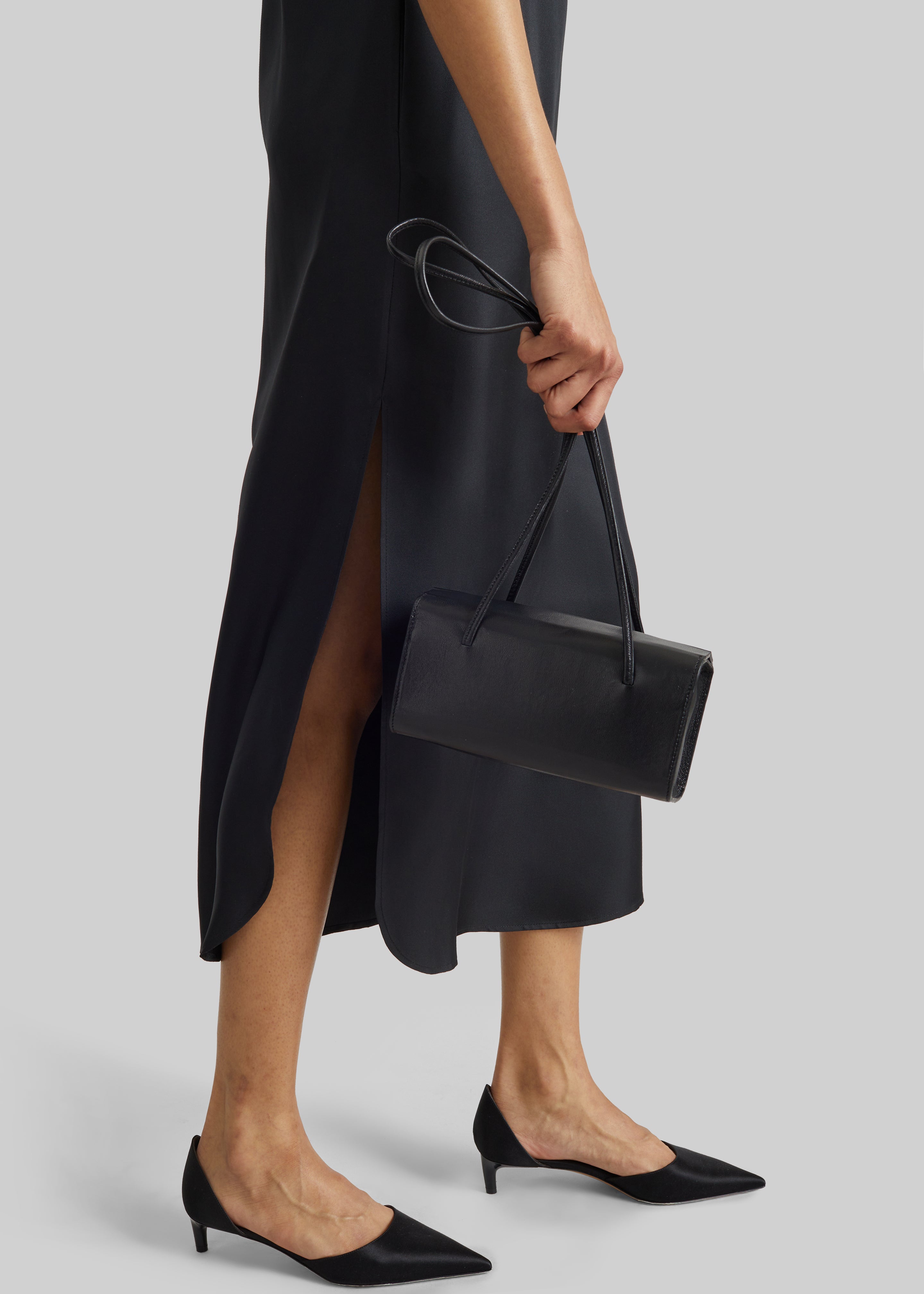 Loulou de Saison Paloma Long Silk Dress - Black - 2