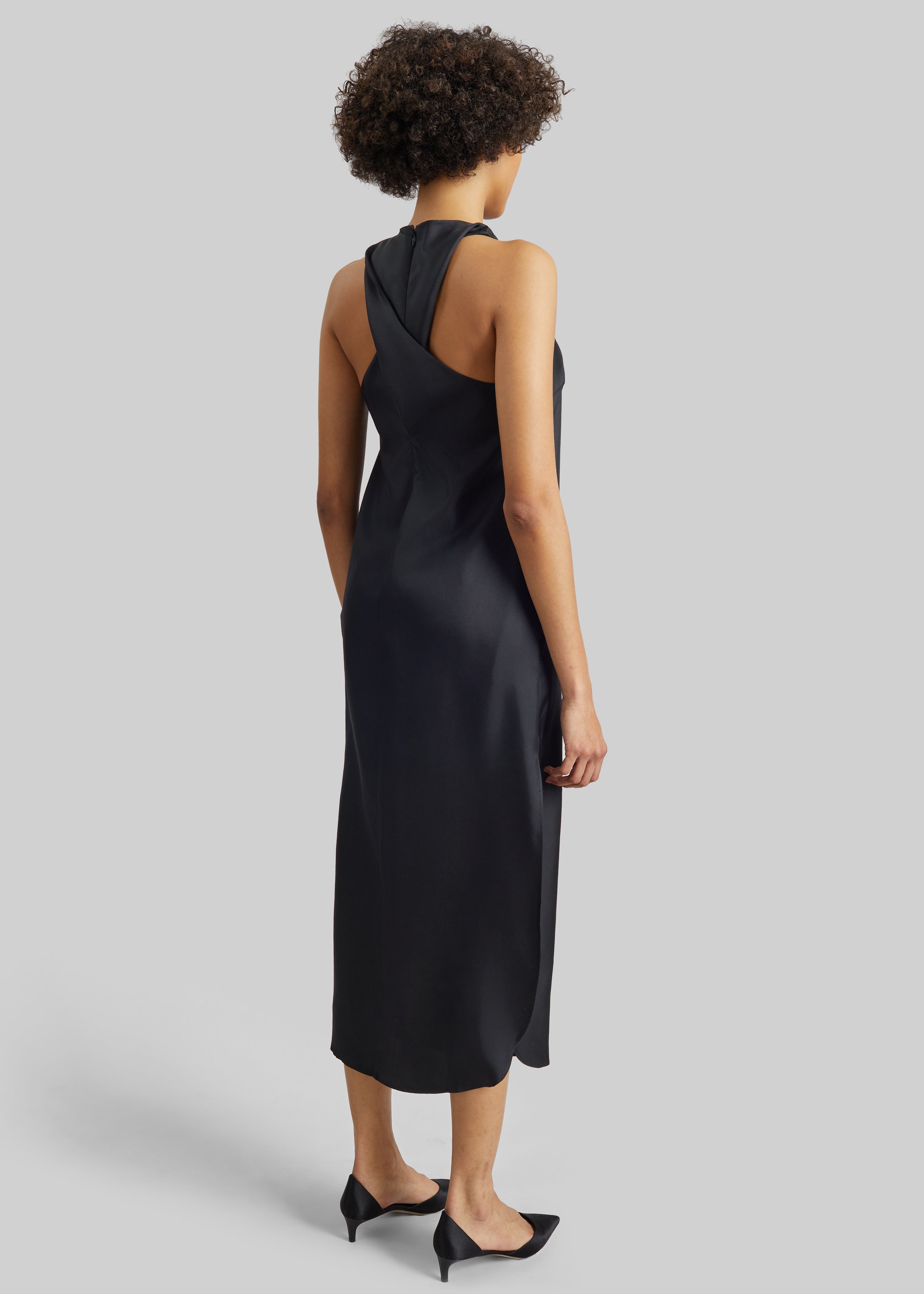 Loulou de Saison Paloma Long Silk Dress - Black - 6