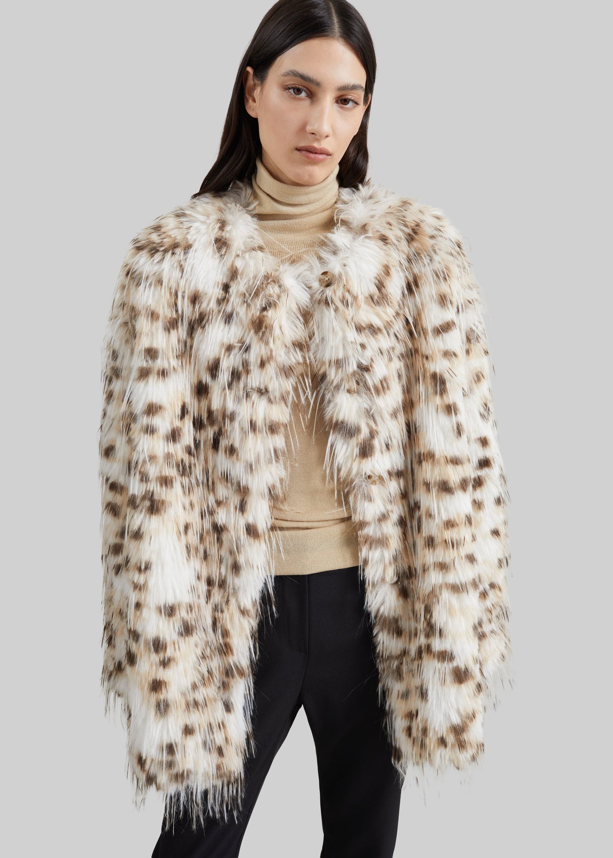Loulou de Saison Rowe Faux Fur Coat - Lynx