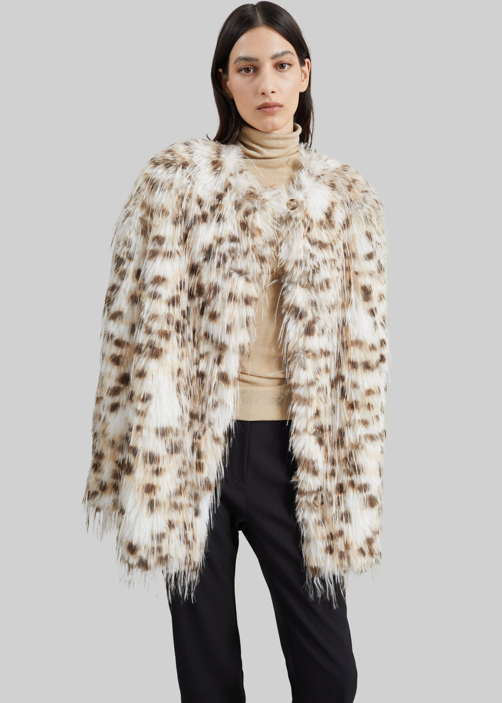 Loulou de Saison Rowe Faux Fur Coat - Lynx - 1