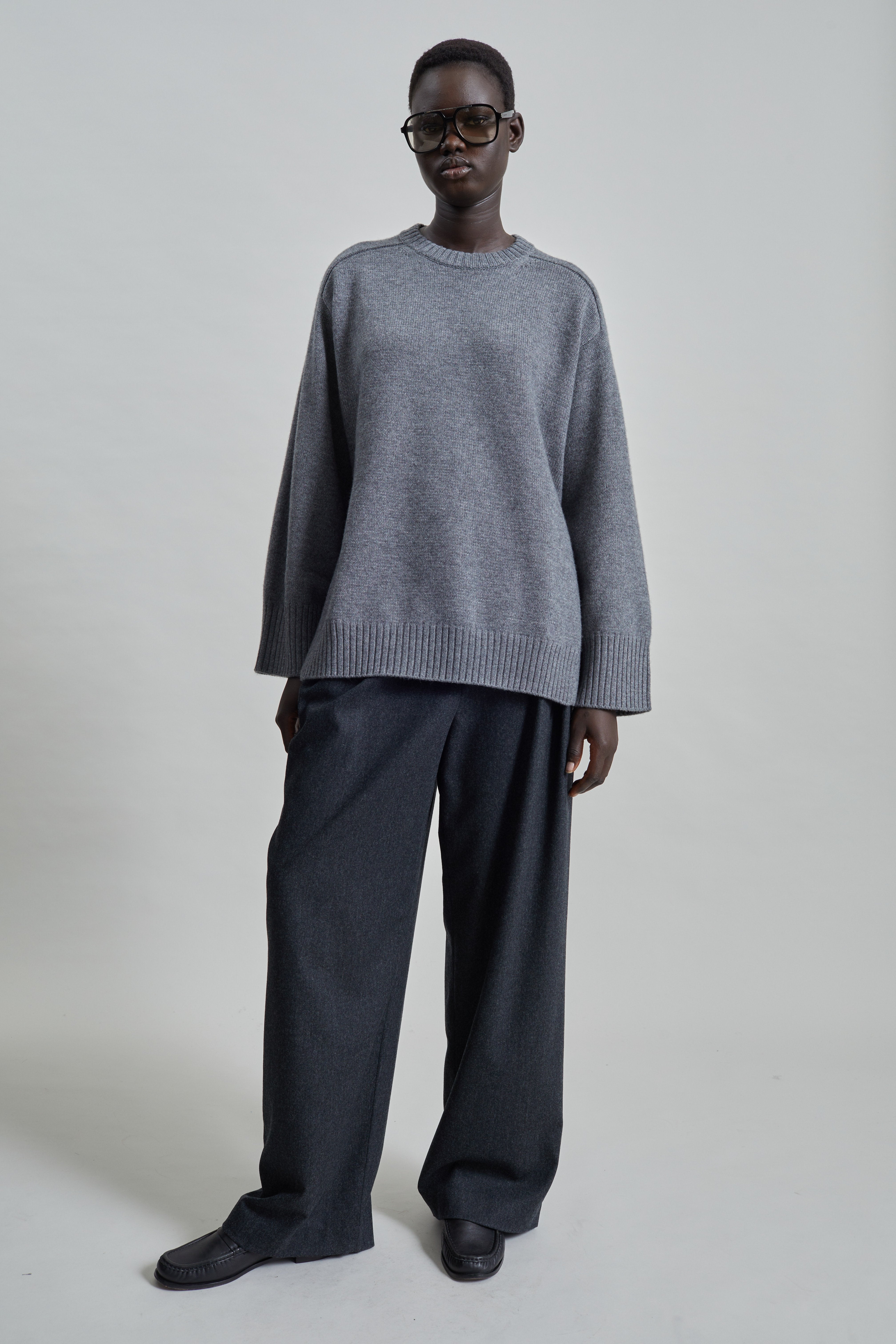 Loulou de Saison Safi LDS Cashmere Blend Sweater - Anthracite