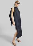 Loulou de Saison Susan Twisted Collar Dress - Black