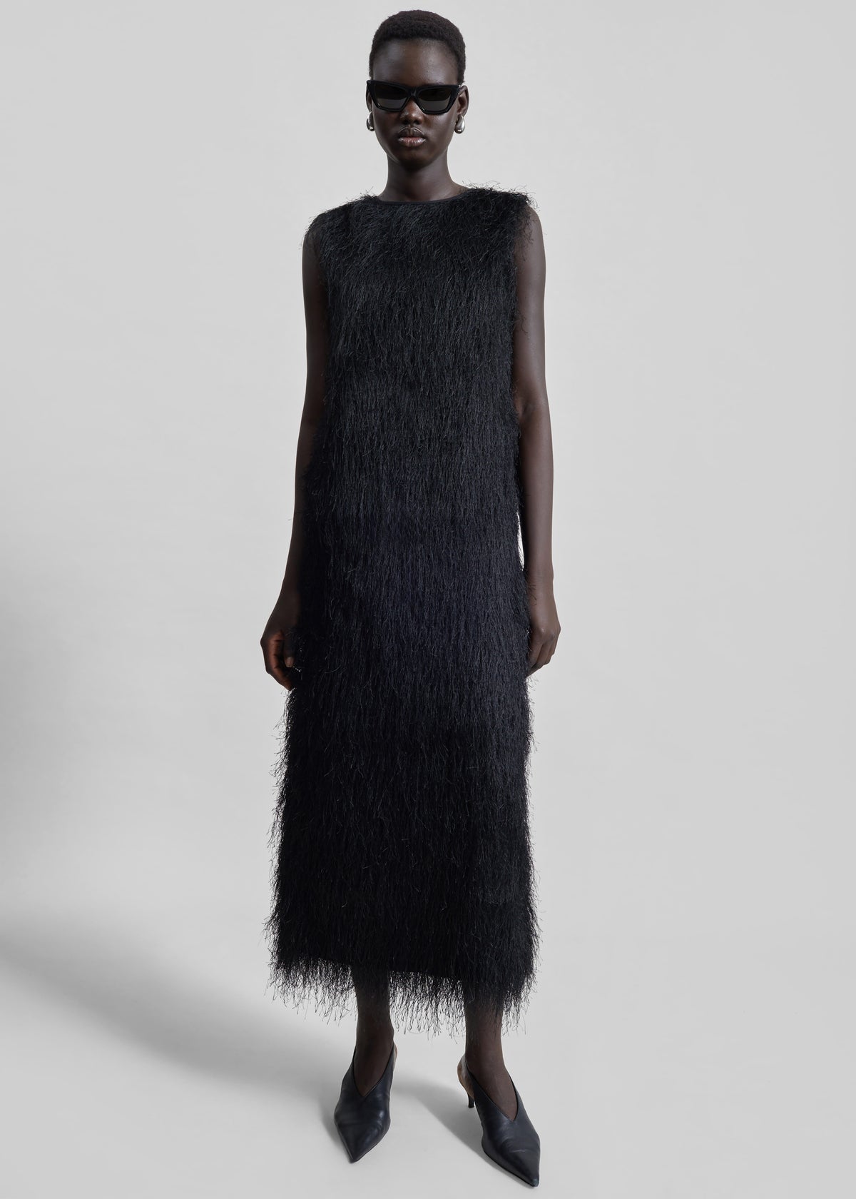 Loulou De Saison Tiwa Fringed Maxi Dress - Black - 3