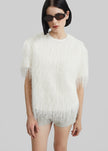 Loulou de Saison Zaro Short Sleeve Top - White