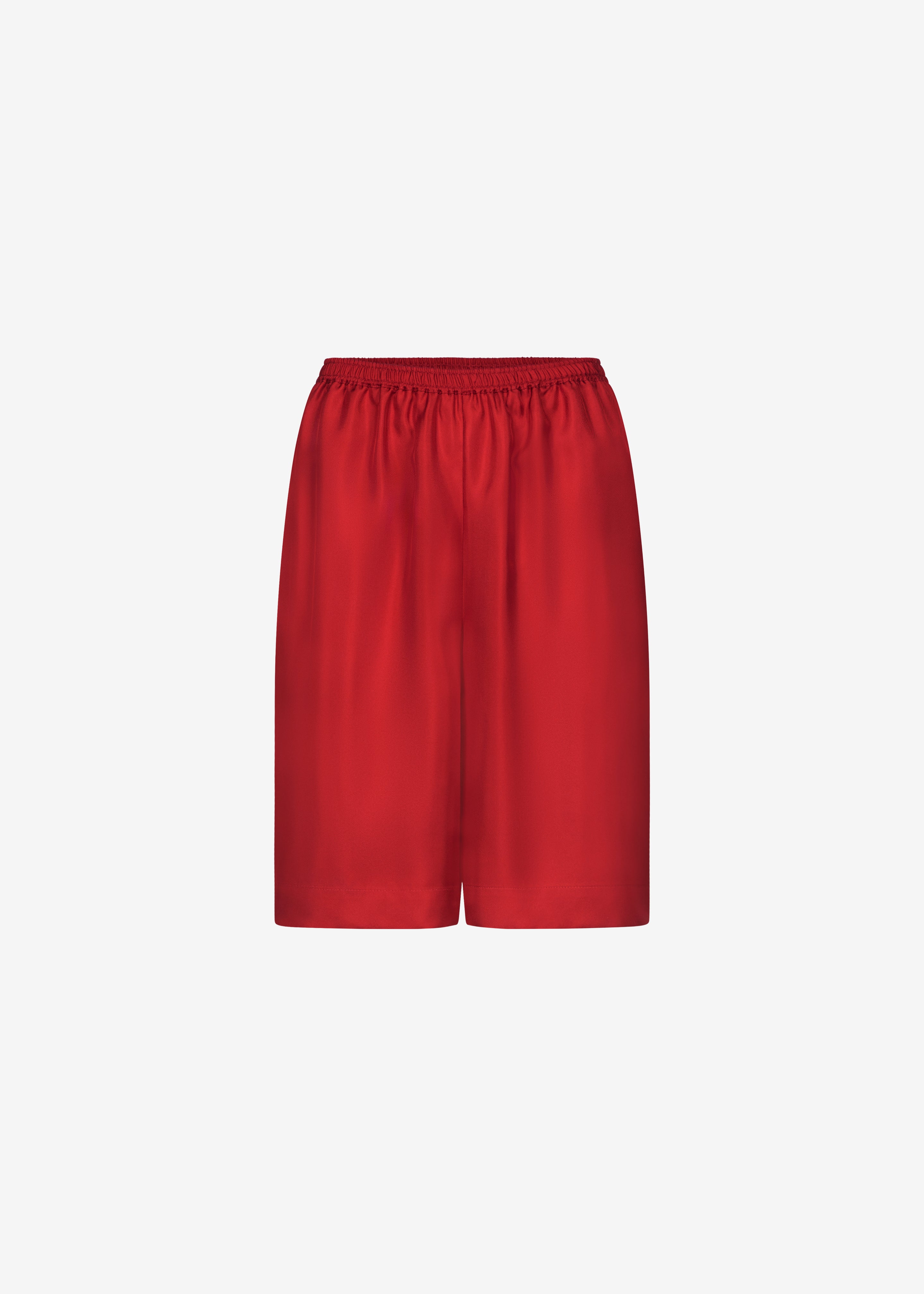 Loulou de Saison Zinia Lds Silk Twill Bermuda - Red - 7