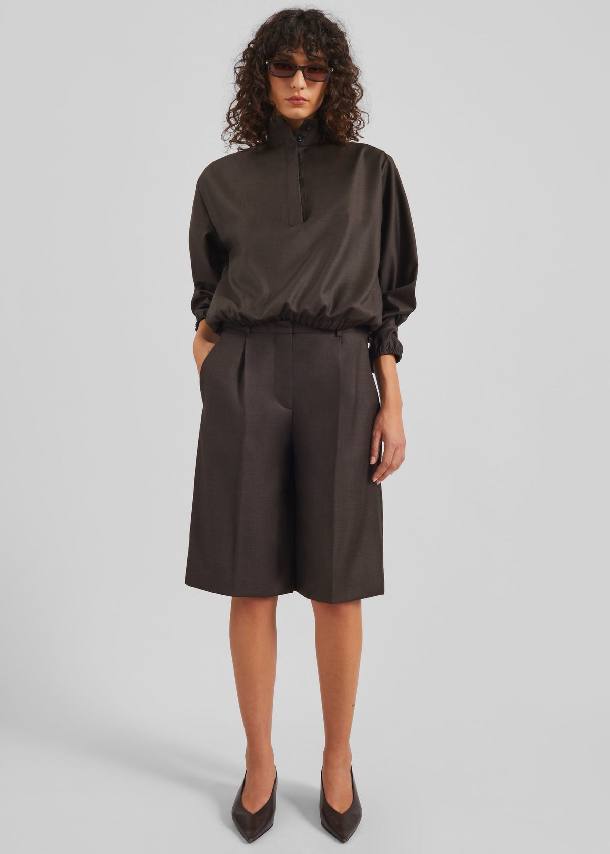 Loulou de Saison Zyla Stand Collar Jacket - Grizzly - 4
