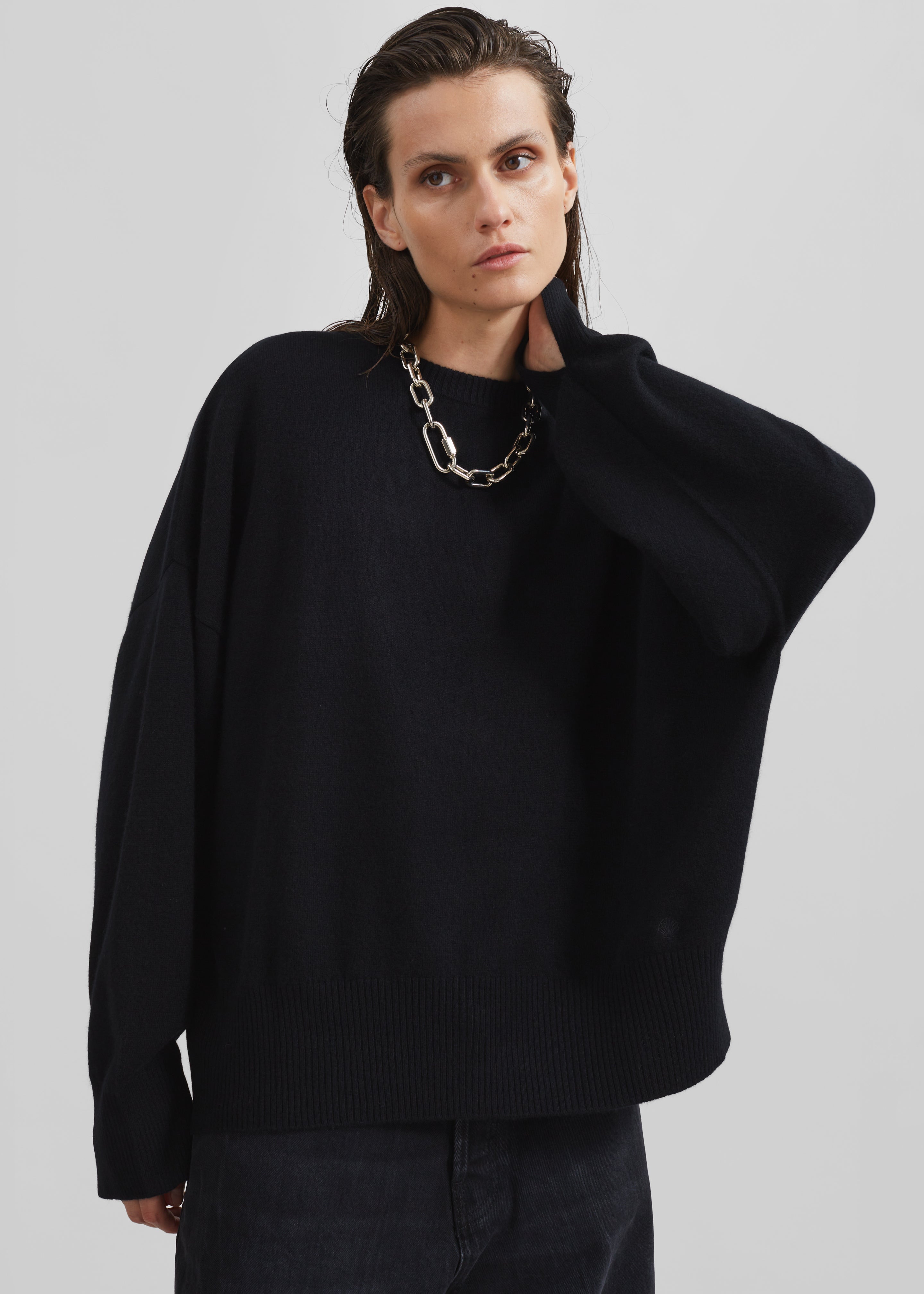 Loulou Studio Anaa Cashmere Sweater - Black - 2