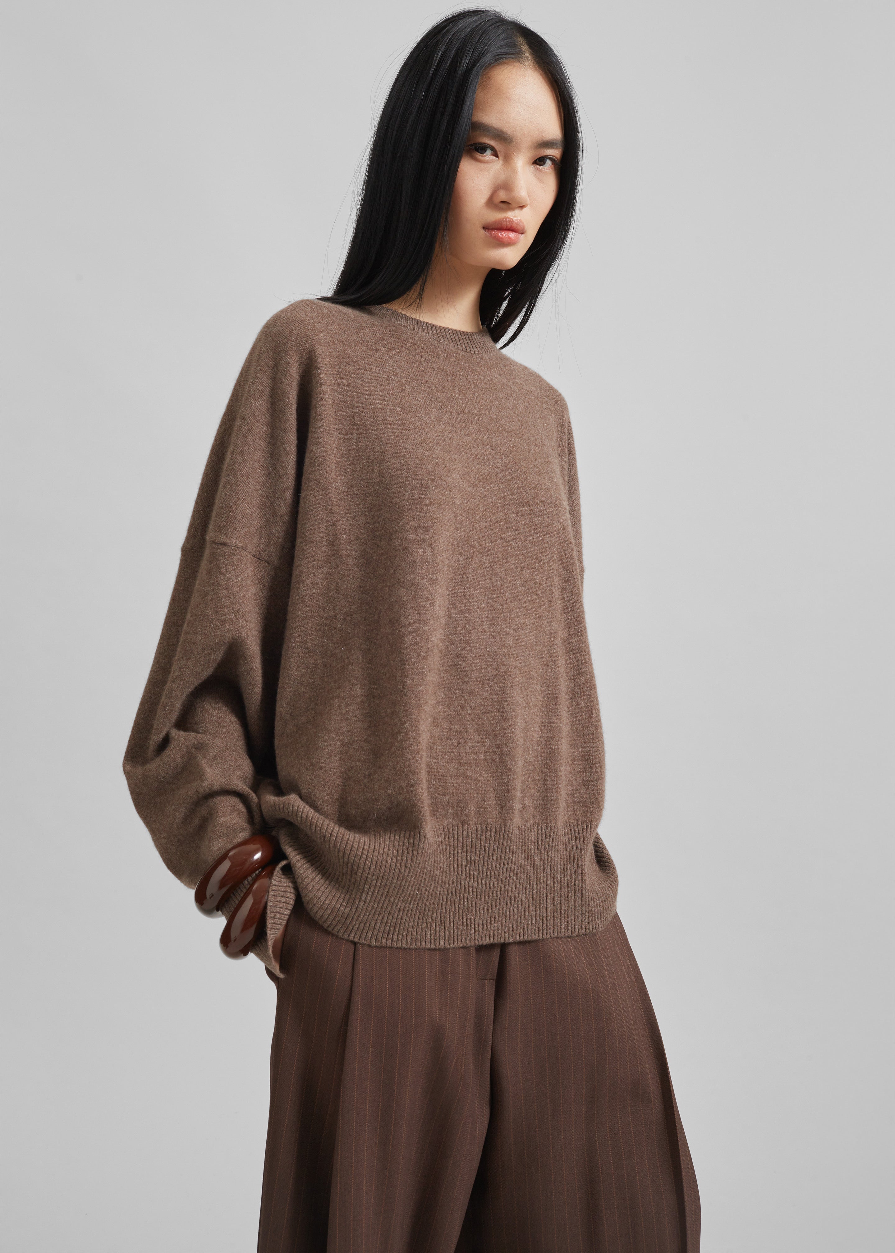 Loulou Studio Anaa Cashmere Sweater - Wood - 2