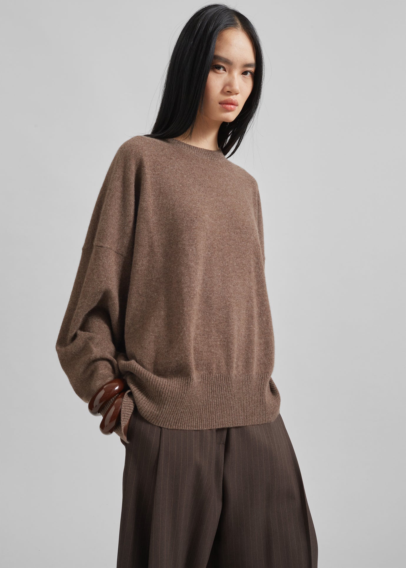 Loulou Studio Anaa Cashmere Sweater - Wood - 1