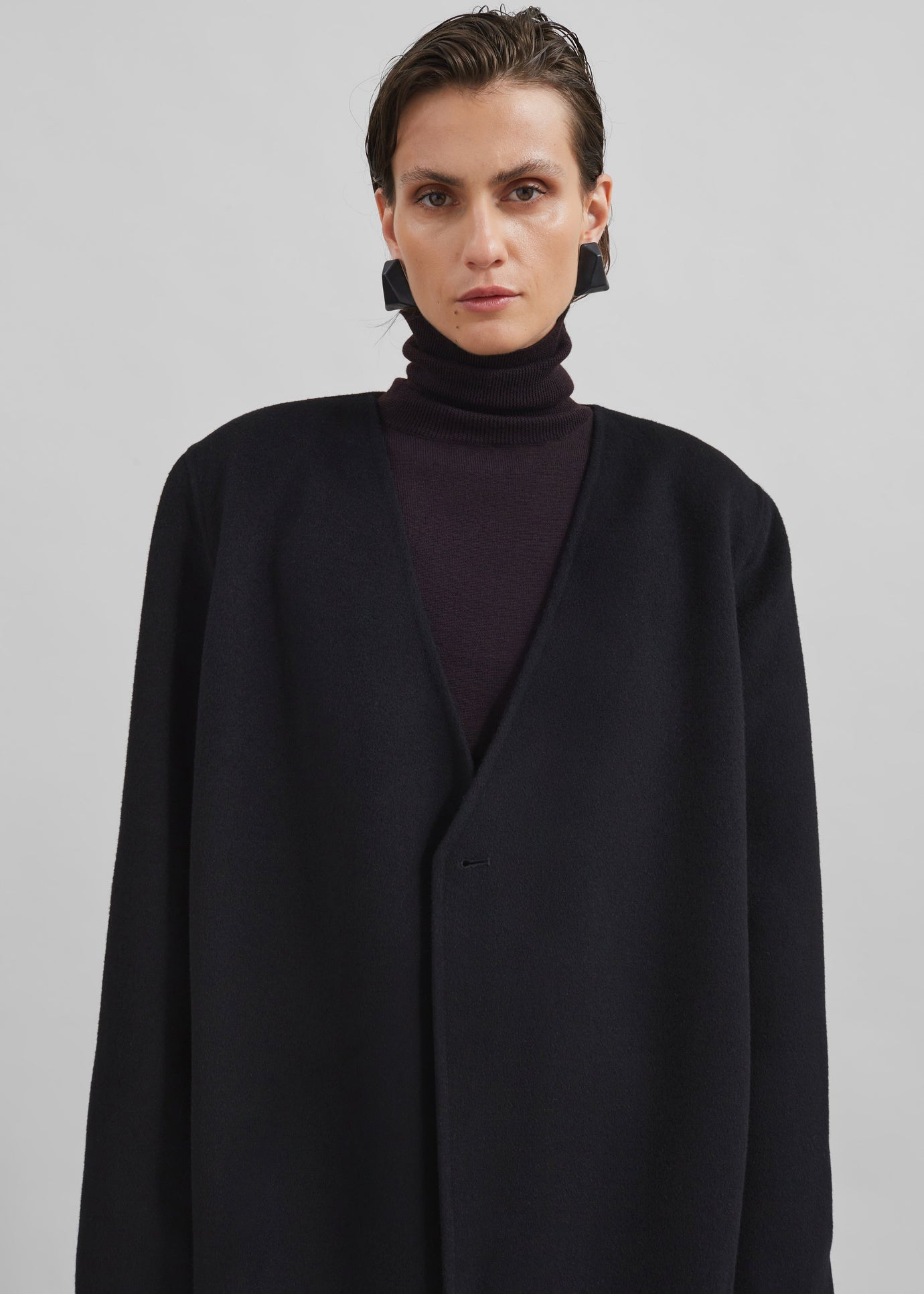 Loulou Studio Banie Long Coat - Black