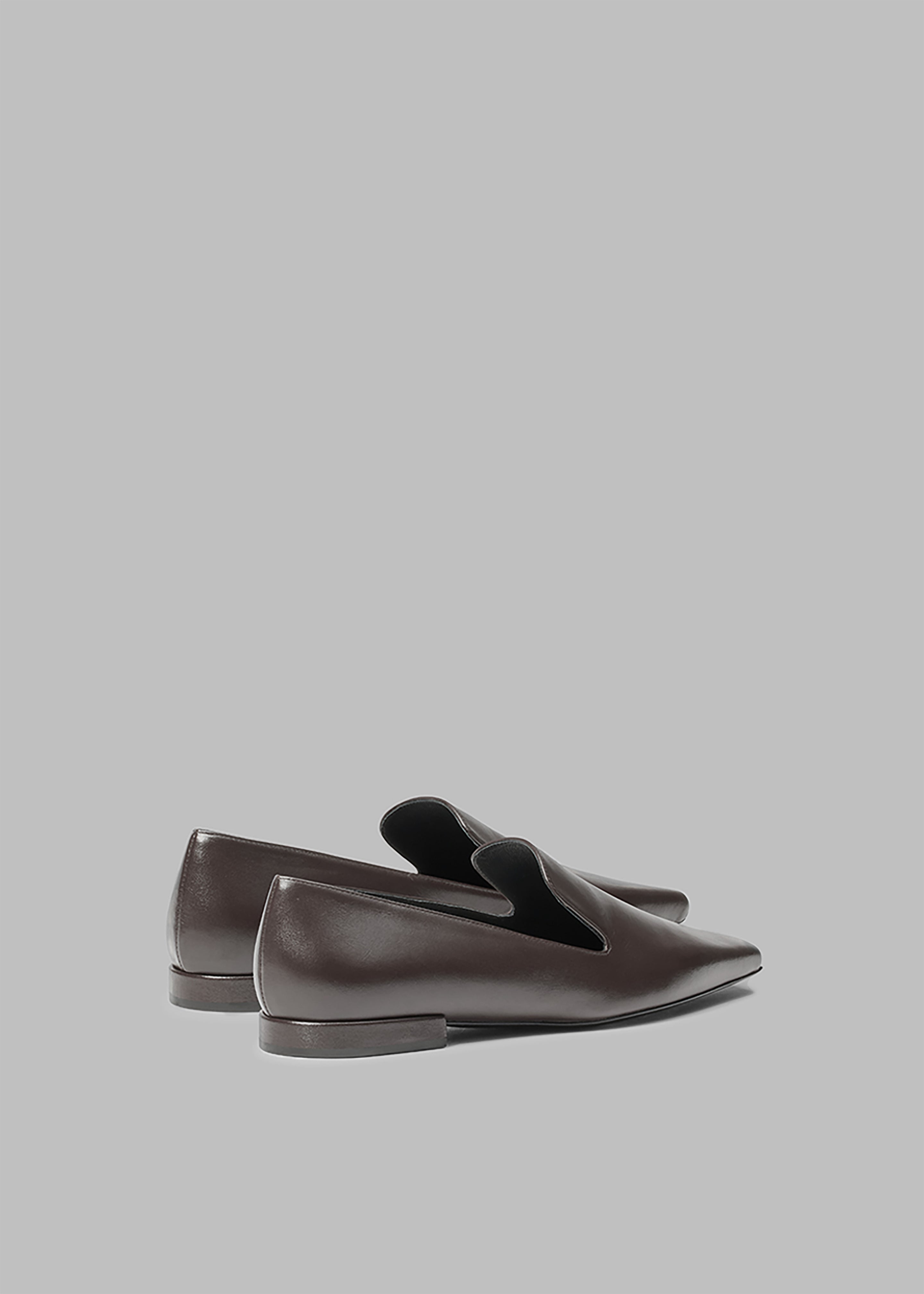 Loulou Studio Carole Leather Loafers - Choco - 4