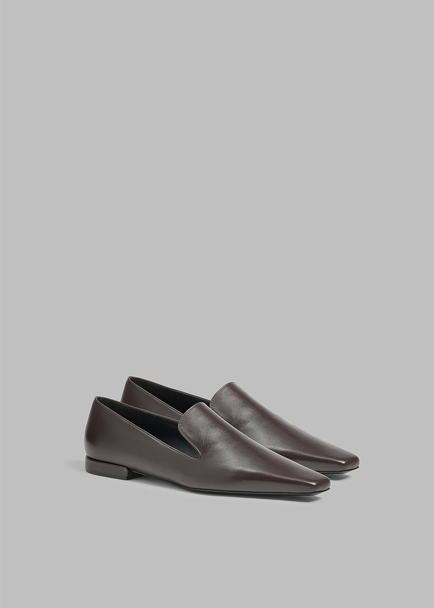 Loulou Studio Carole Leather Loafers - Choco