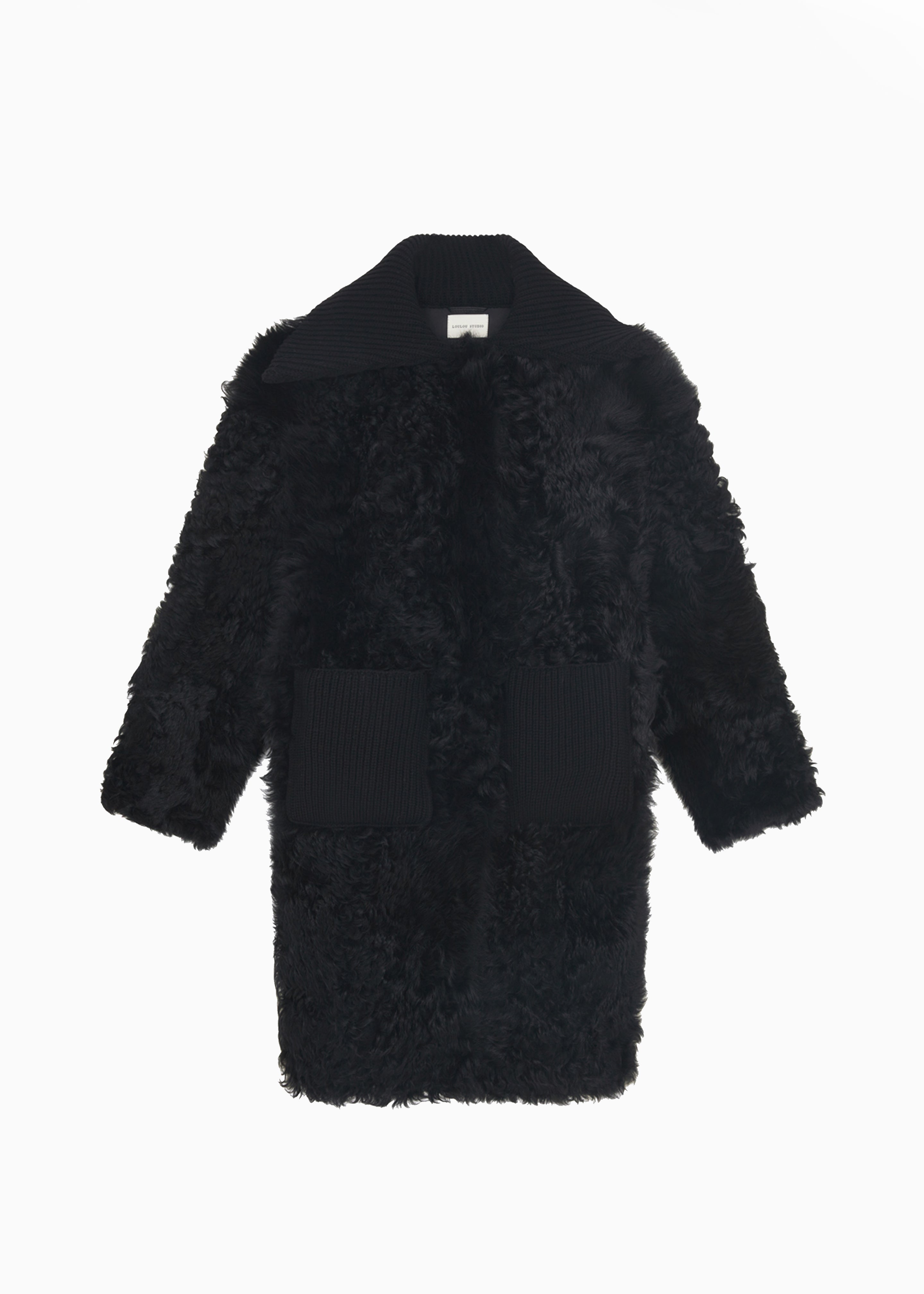 Loulou Studio Orso Fur Coat - Black - 7