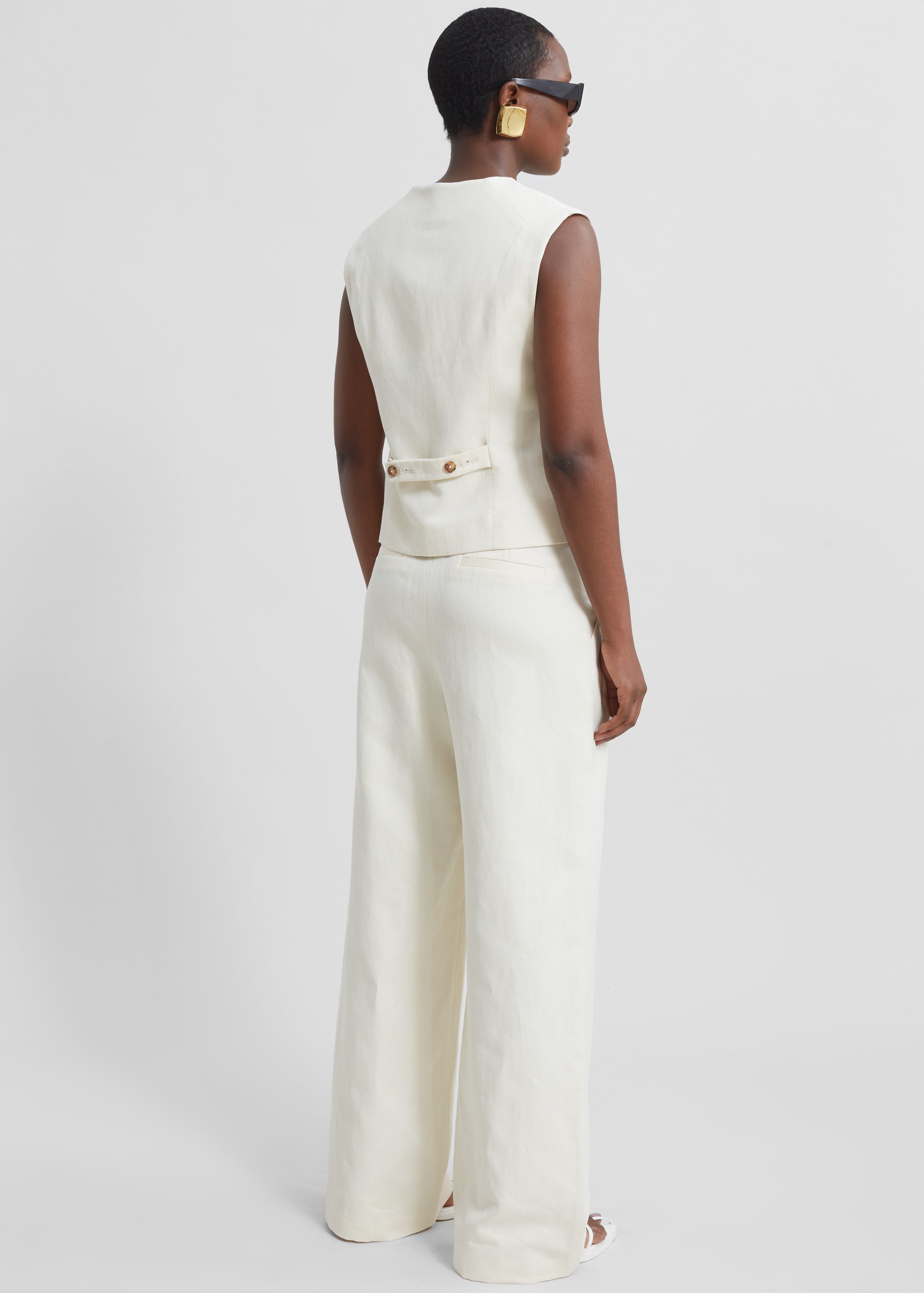 Loulou Studio Idai Pants - Frost Ivory - 7