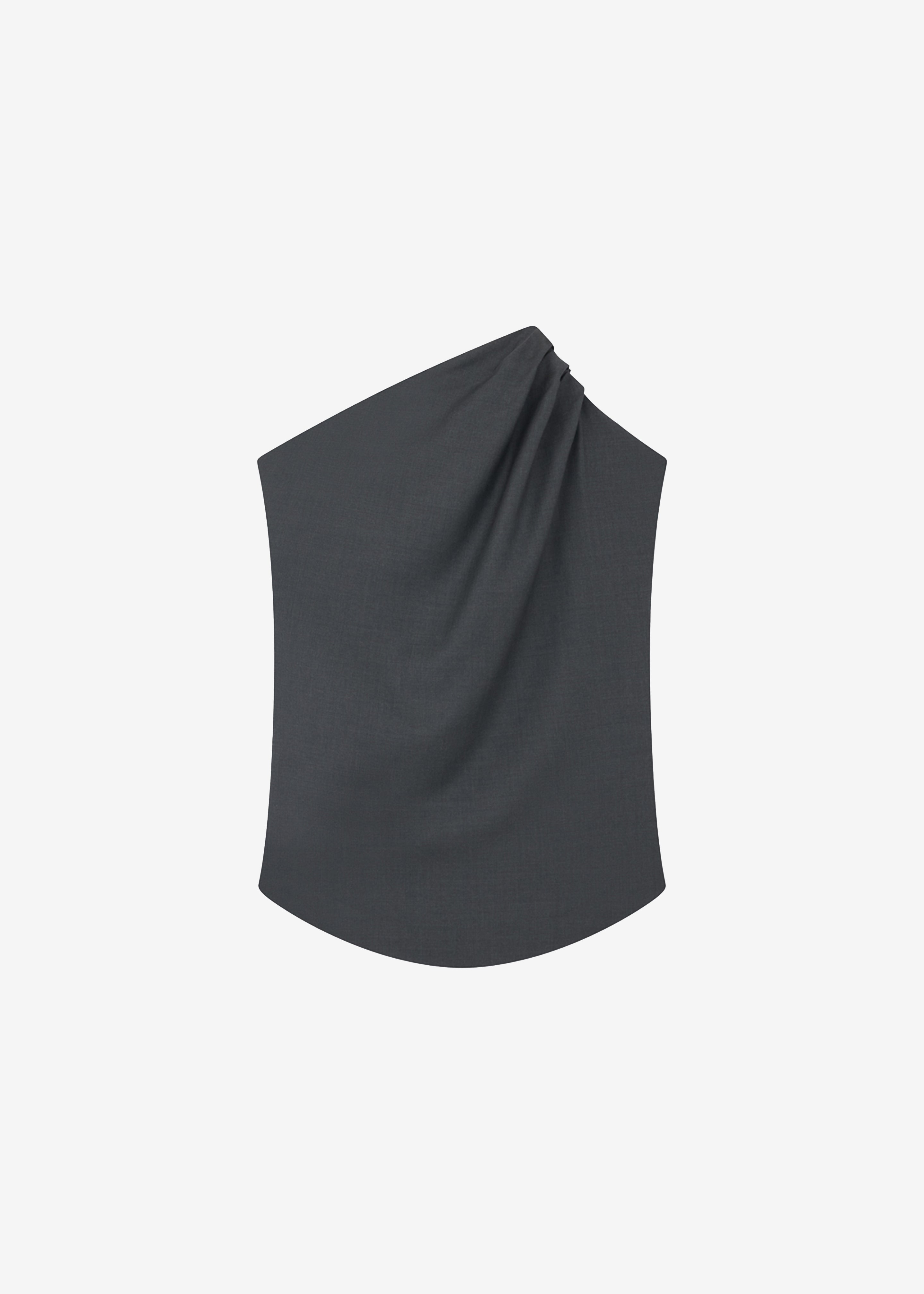 Loulou Studio Lyra Draped Sleeveless Blouse - Black Melange - 8