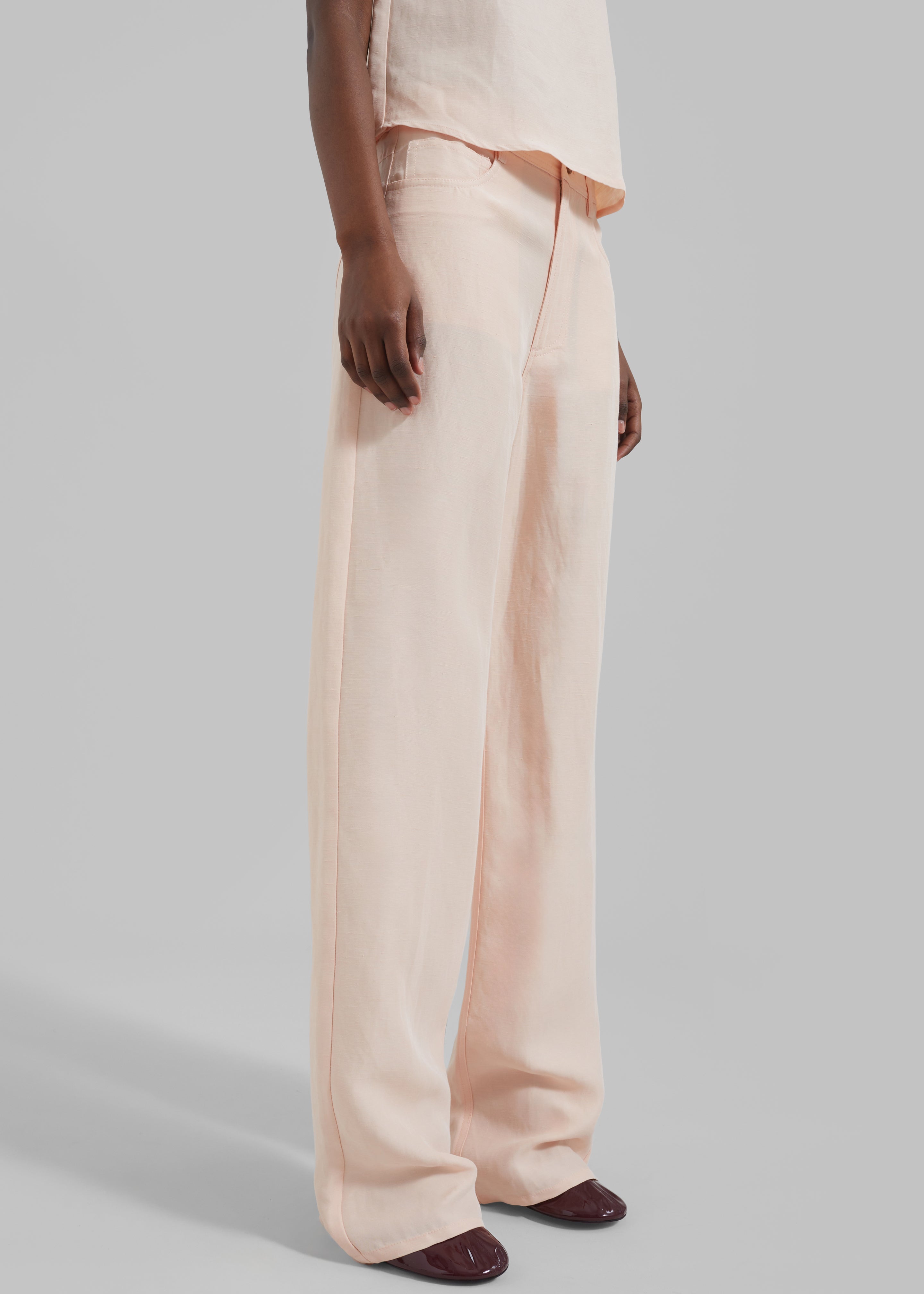 Loulou Studio Peran Pants - Cream Rose - 3