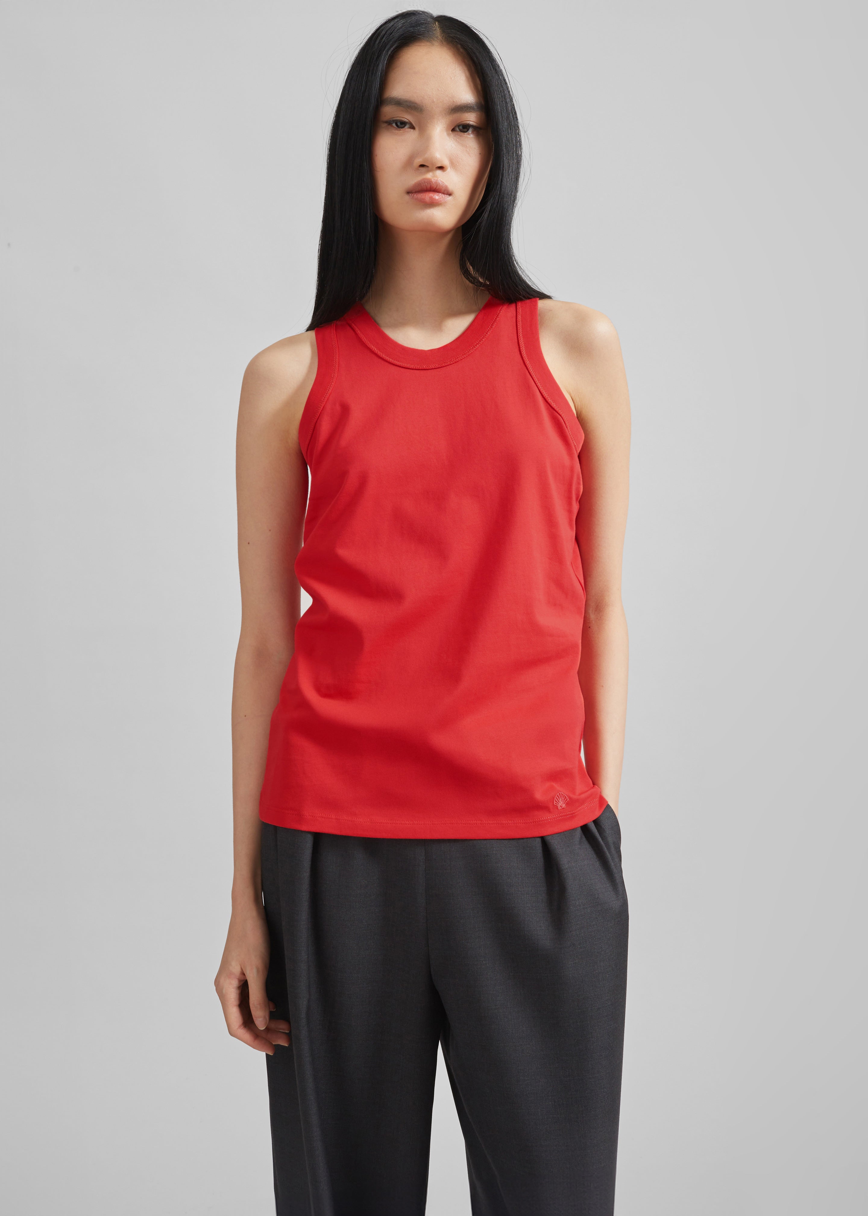 Loulou Studio Poso Tank Top - Tomato - 4