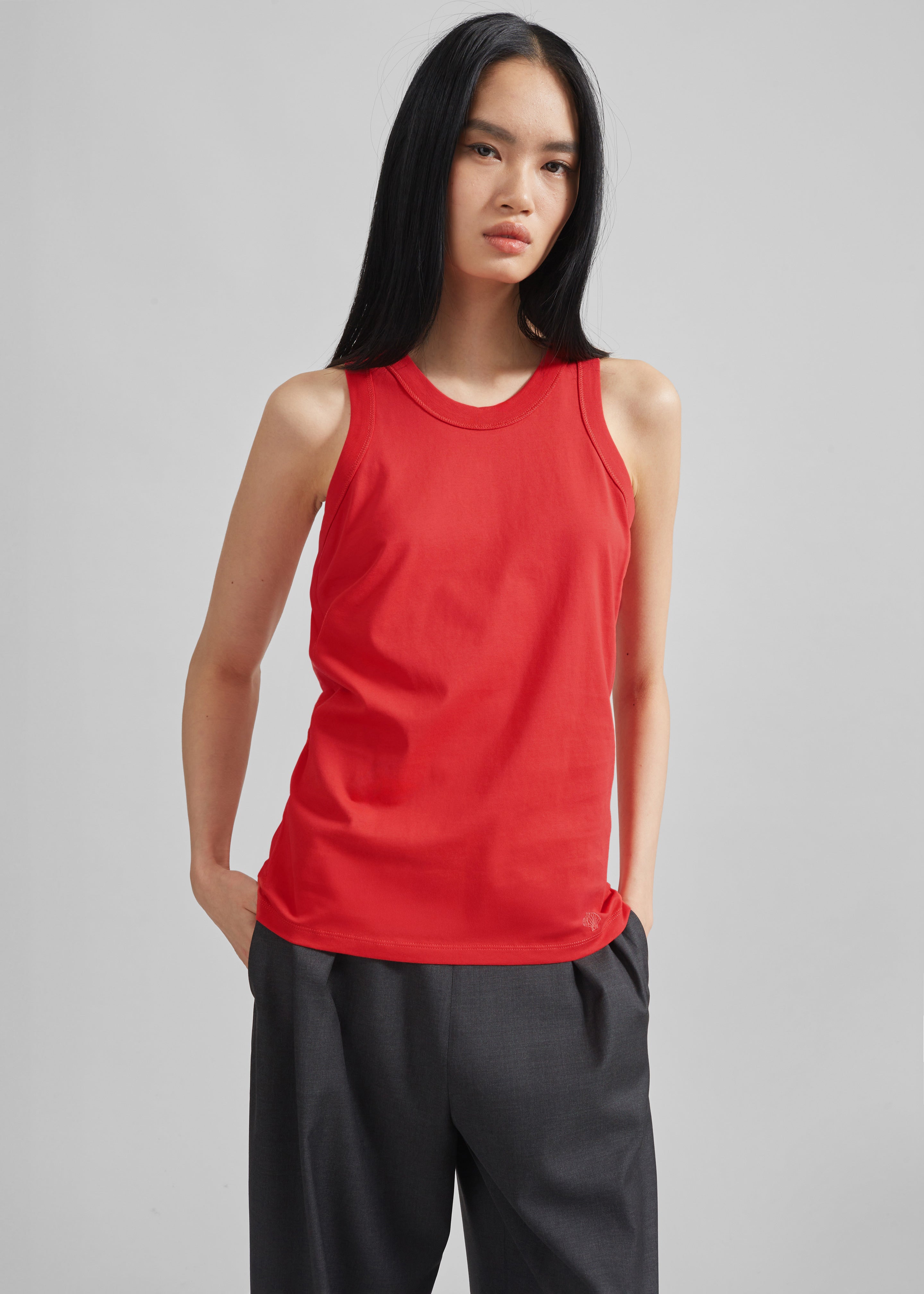 Loulou Studio Poso Tank Top - Tomato - 1