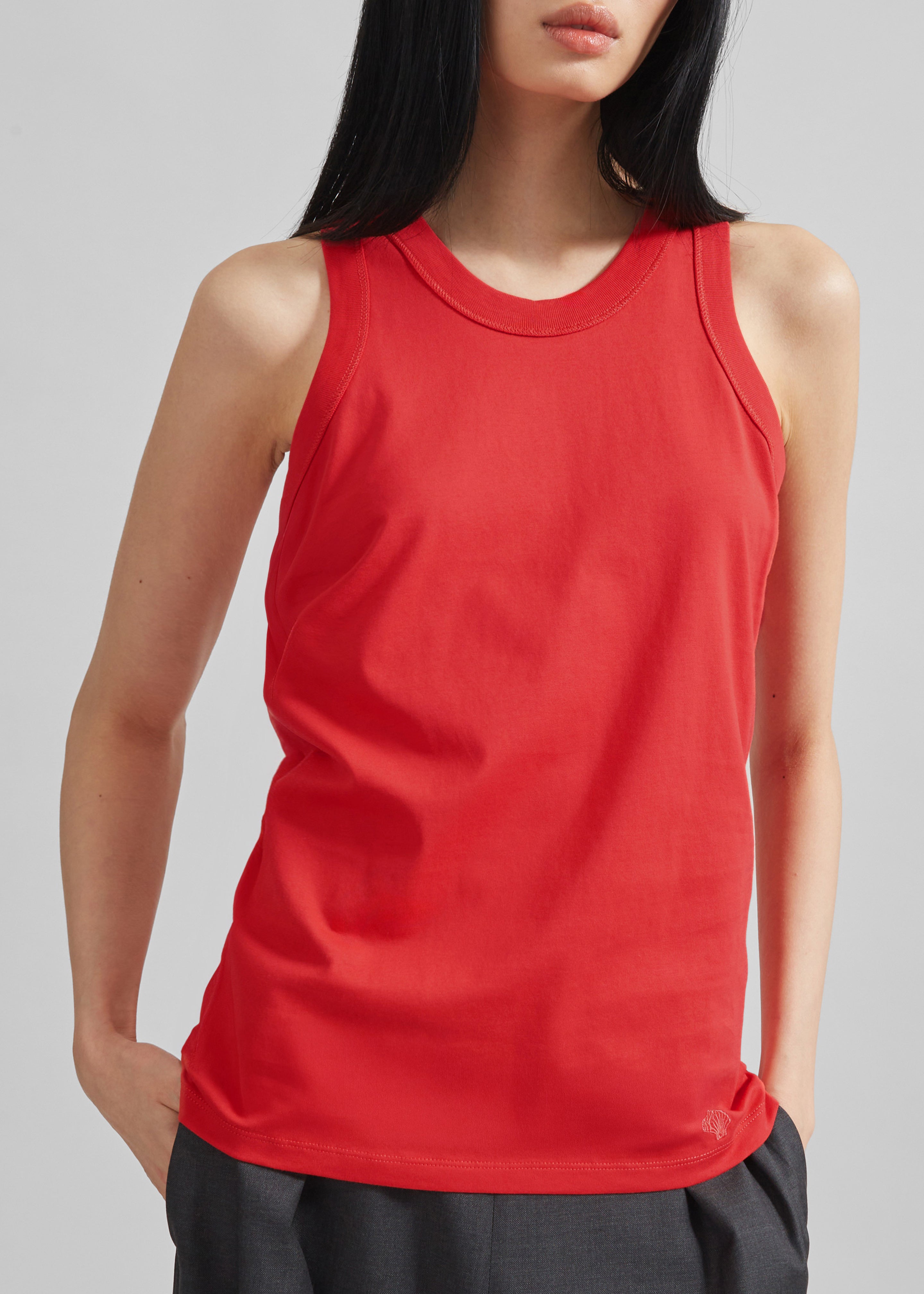 Loulou Studio Poso Tank Top - Tomato - 3