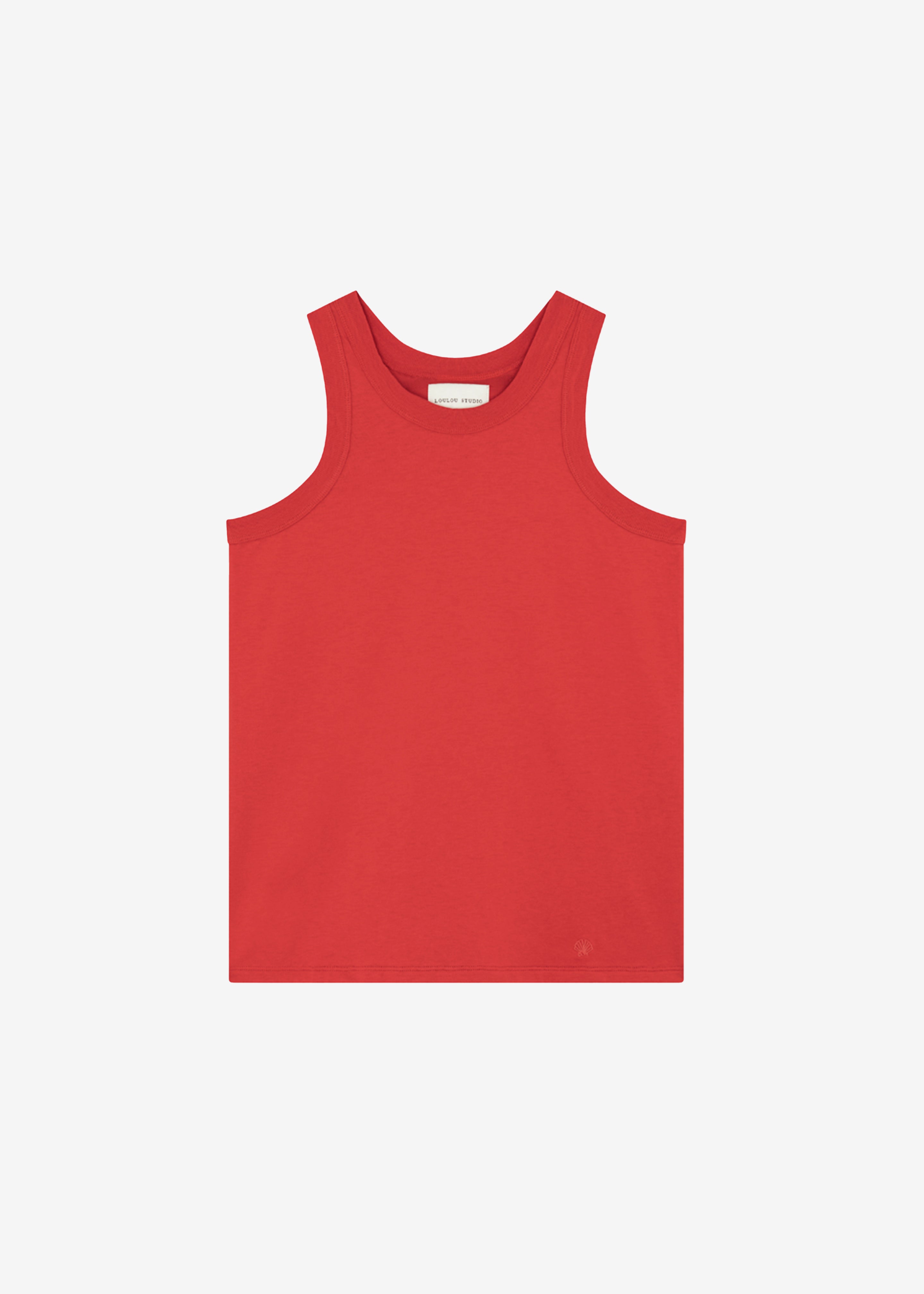 Loulou Studio Poso Tank Top - Tomato - 6