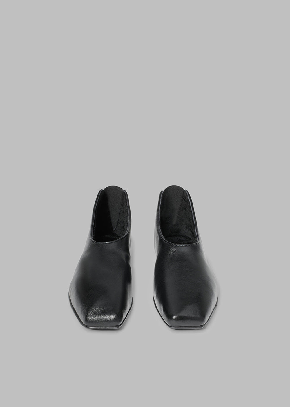 Loulou Studio Rachel Leather Slippers - Black - 1