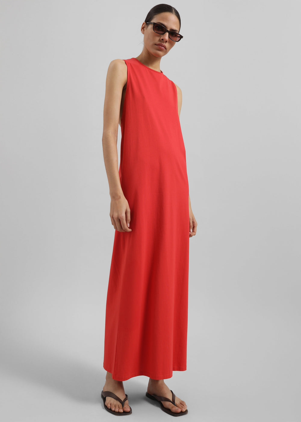 Loulou Studio Rayna Backless Dress - Tomato