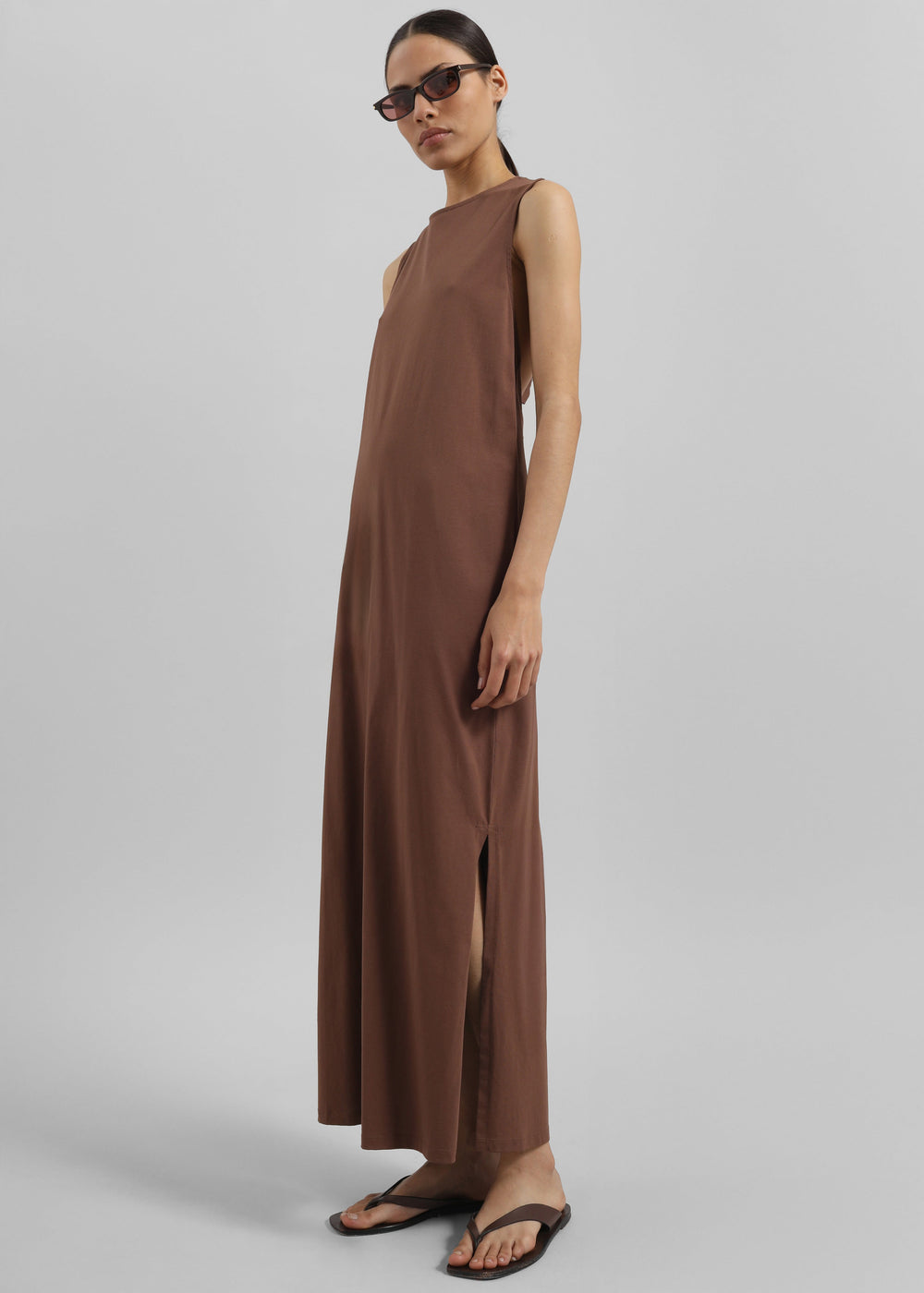 Loulou Studio Rayna Backless Dress - Wood - 1