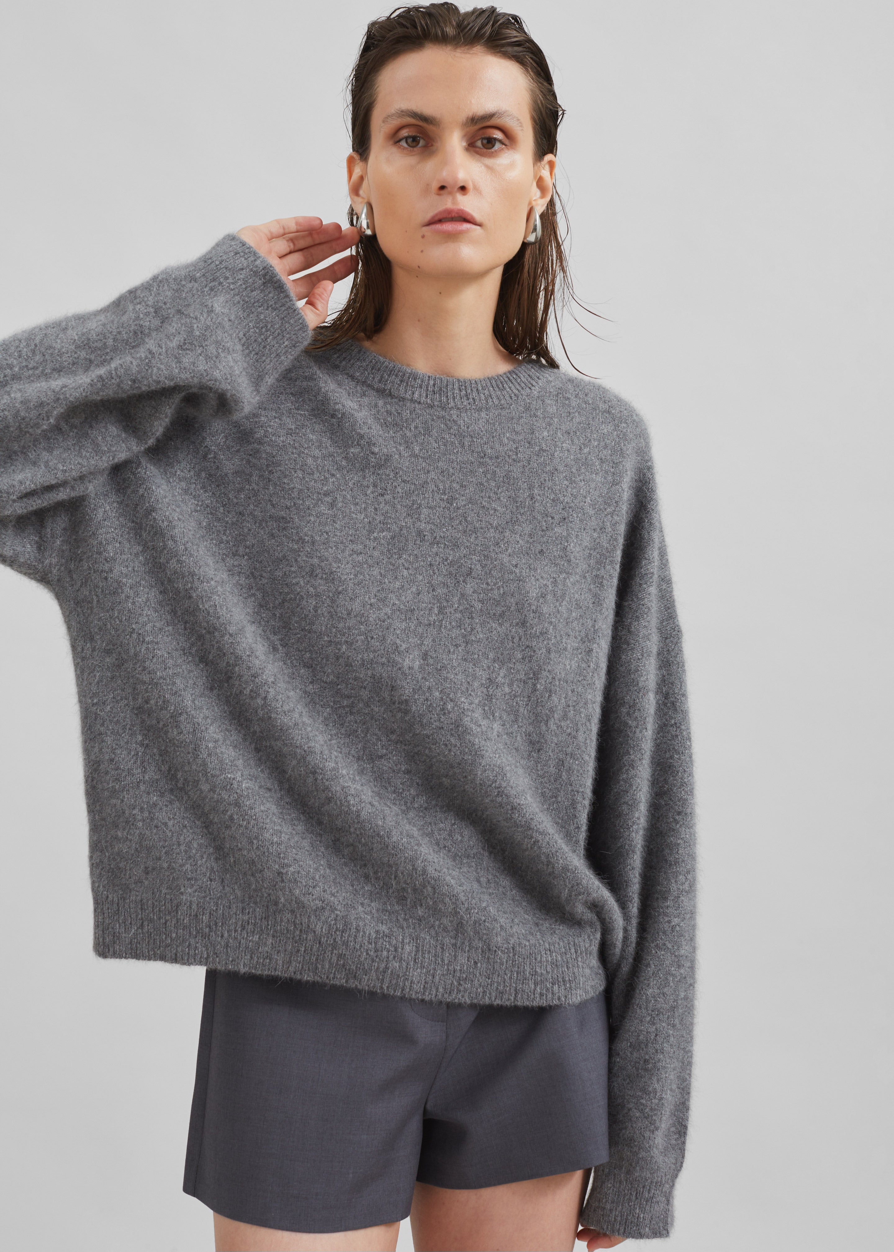 Loulou Studio Ropo Sweater - Anthracite - 4